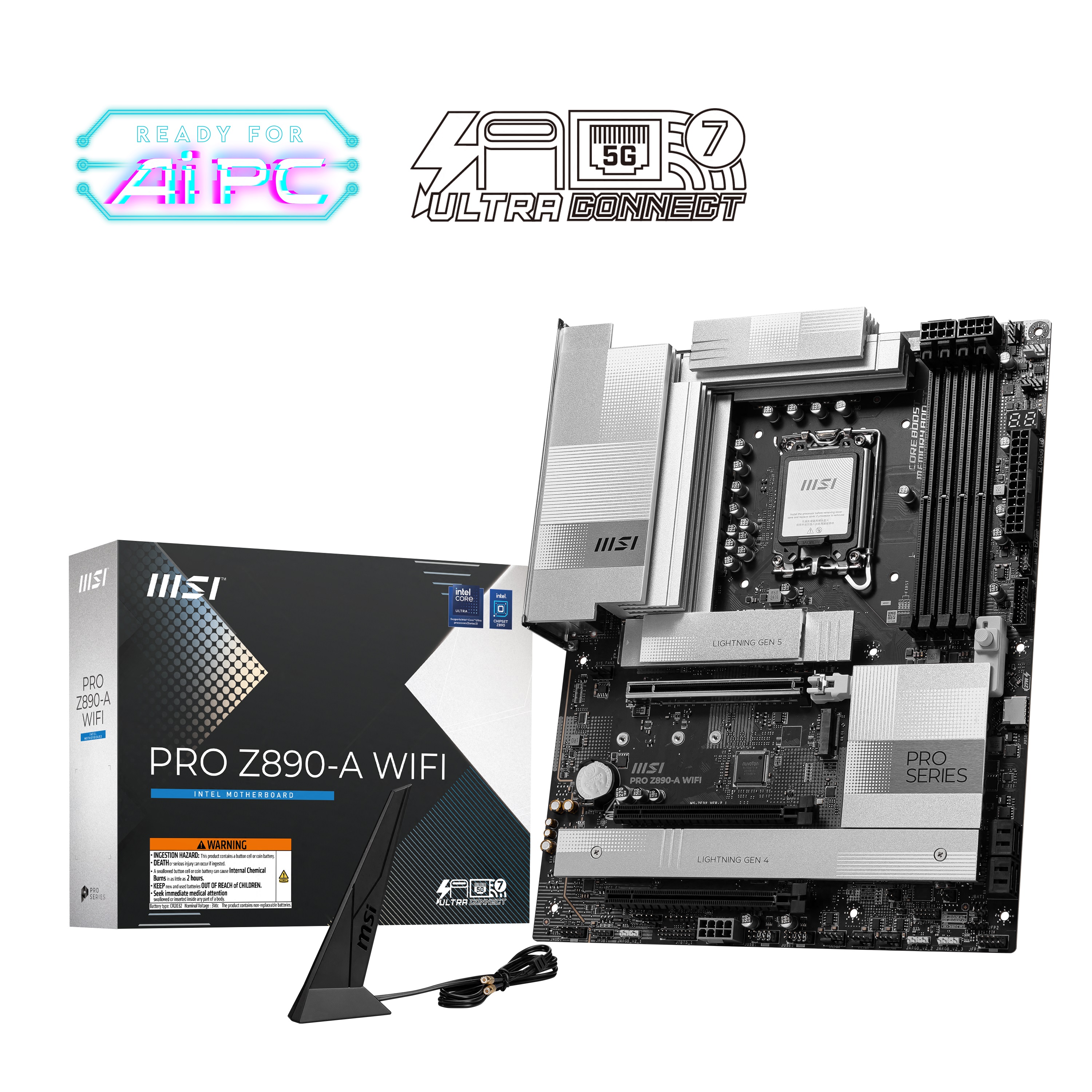 MSI PRO Z890-A WIFI , Intel Z890 ATX LGA 1851 Motherboard