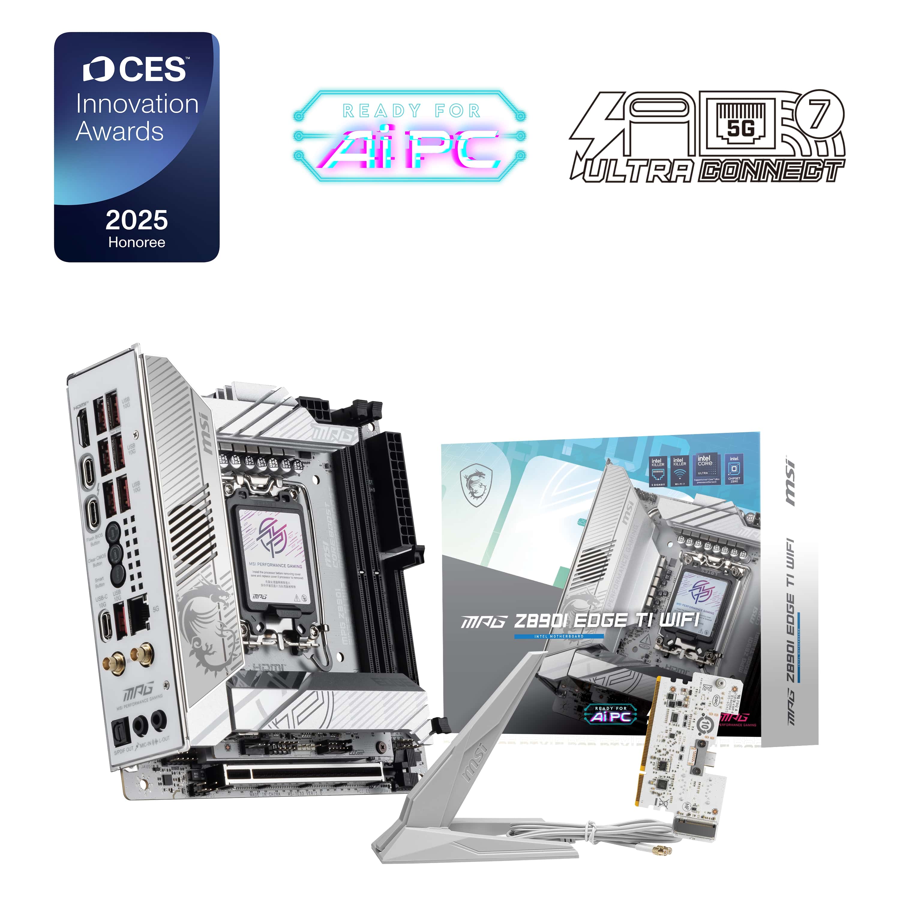 MSI MPG Z890I EDGE TI WIFI, Intel Z890 Mini-ITX LGA 1851 Motherboard