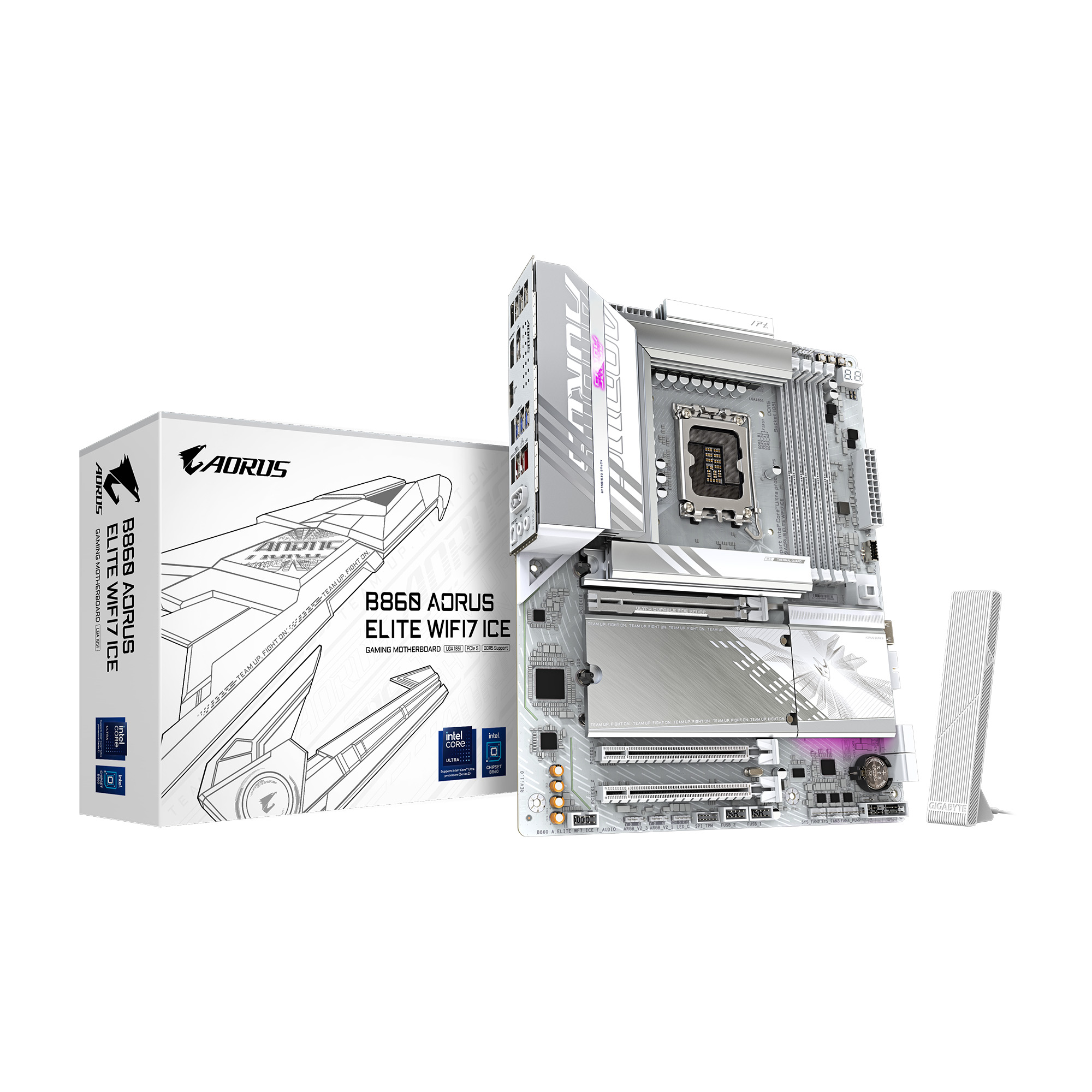 GIGABYTE B860 AORUS ELITE WIFI7 ICE Intel Core Ultra (série 2)