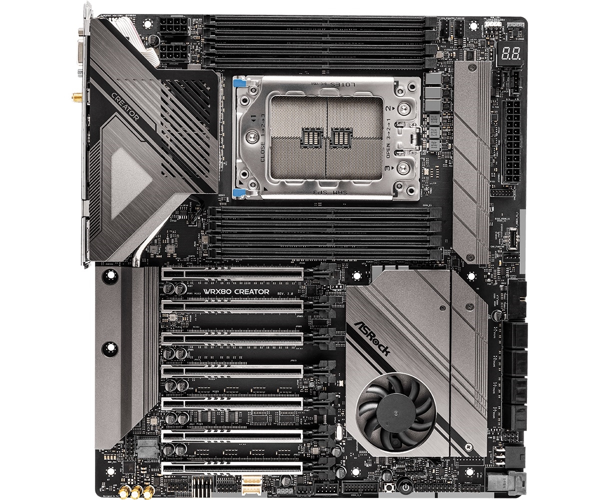 ASRock carte mère WRX80 créateur R2.0 AMD WRX80 Socket sWRX8 Max2048GB DDR4 EATX vente au détail