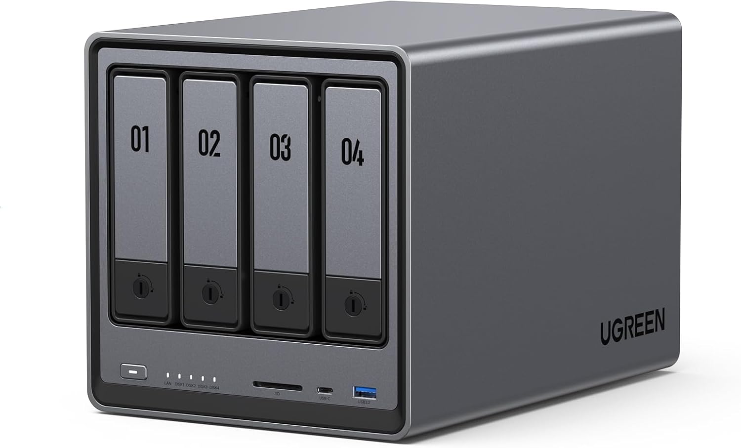 UGREEN DXP4800 Plus NAS 4スロット UGREEN 4ベイ NASストレージ - 136TB超大容量と高速10GbE転送