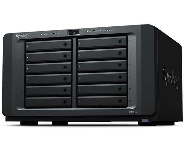 erveur NAS Synology FS1018 FlashStation à 12 baies - Sans disque, 4x LAN GbE, 8 Go de RAM (FS1018