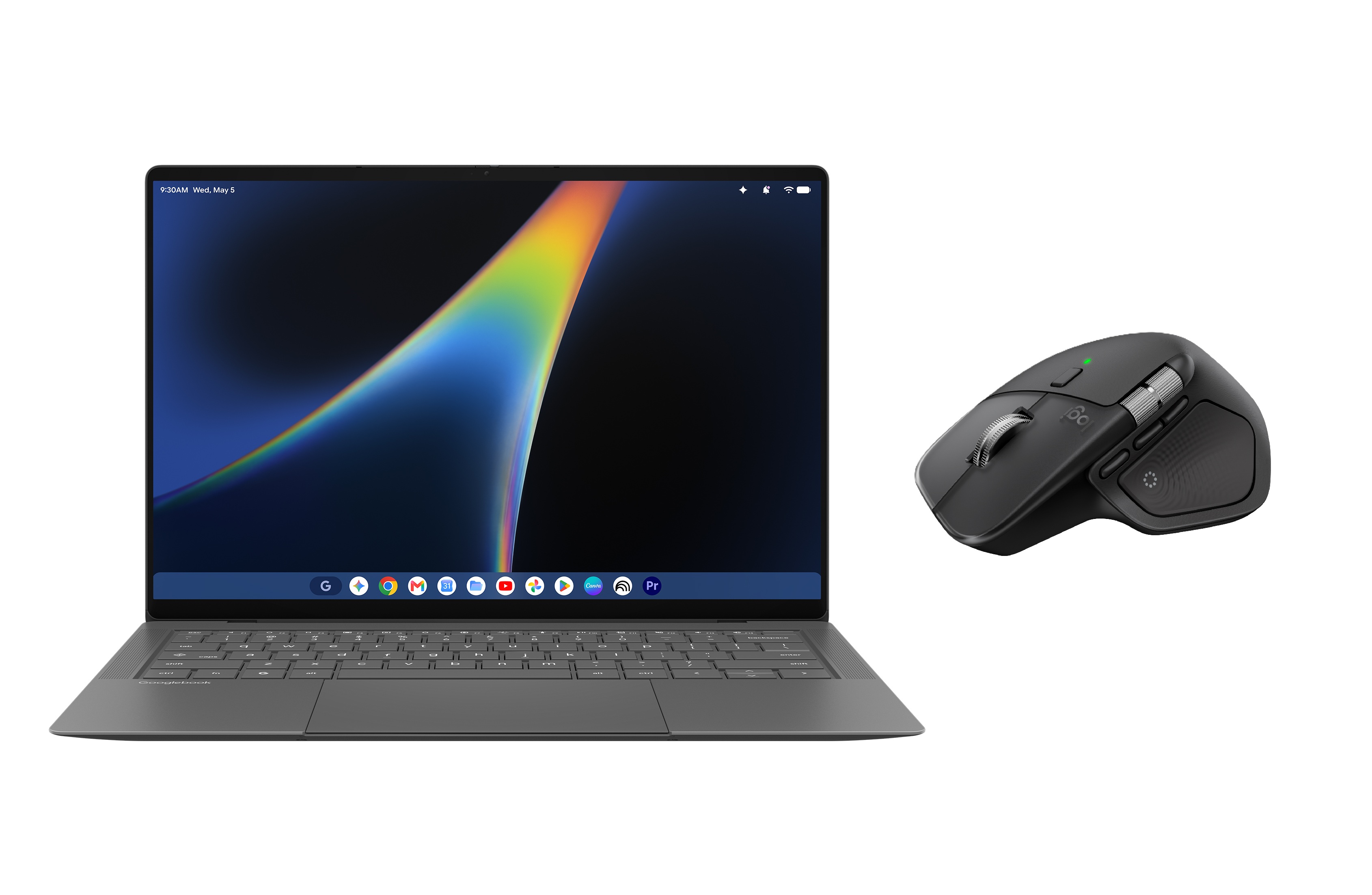GET A FREE LOGITECH MX Master 4 with a purchase of - ASUS Googlebook 14 with Gemini intelligence 14" 3k OLED Touchscreen Laptop