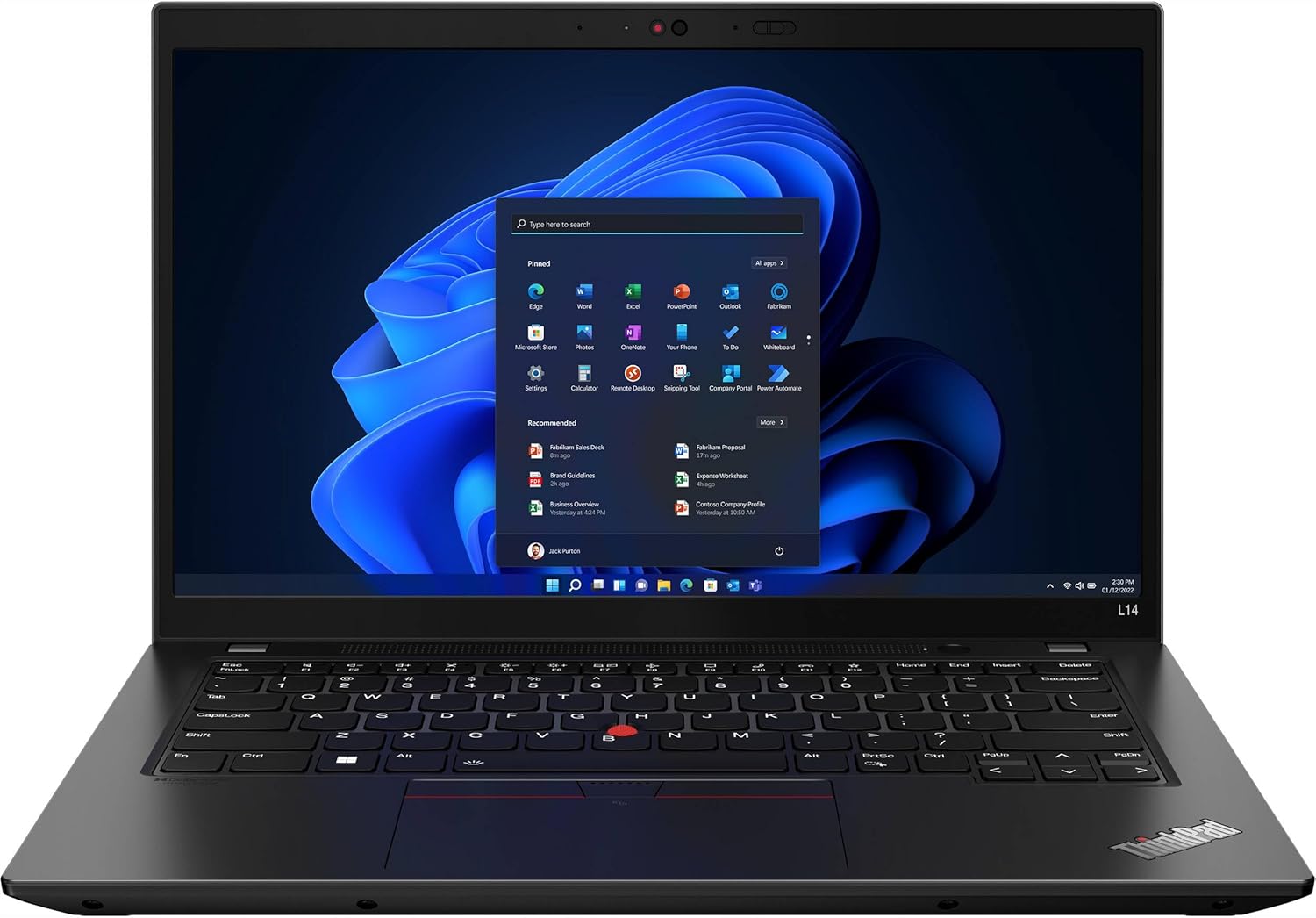 Lenovo ThinkPad L14 14" i5-1245U 16GB 256GB Windows 11 Pro Renewed(Open Box)