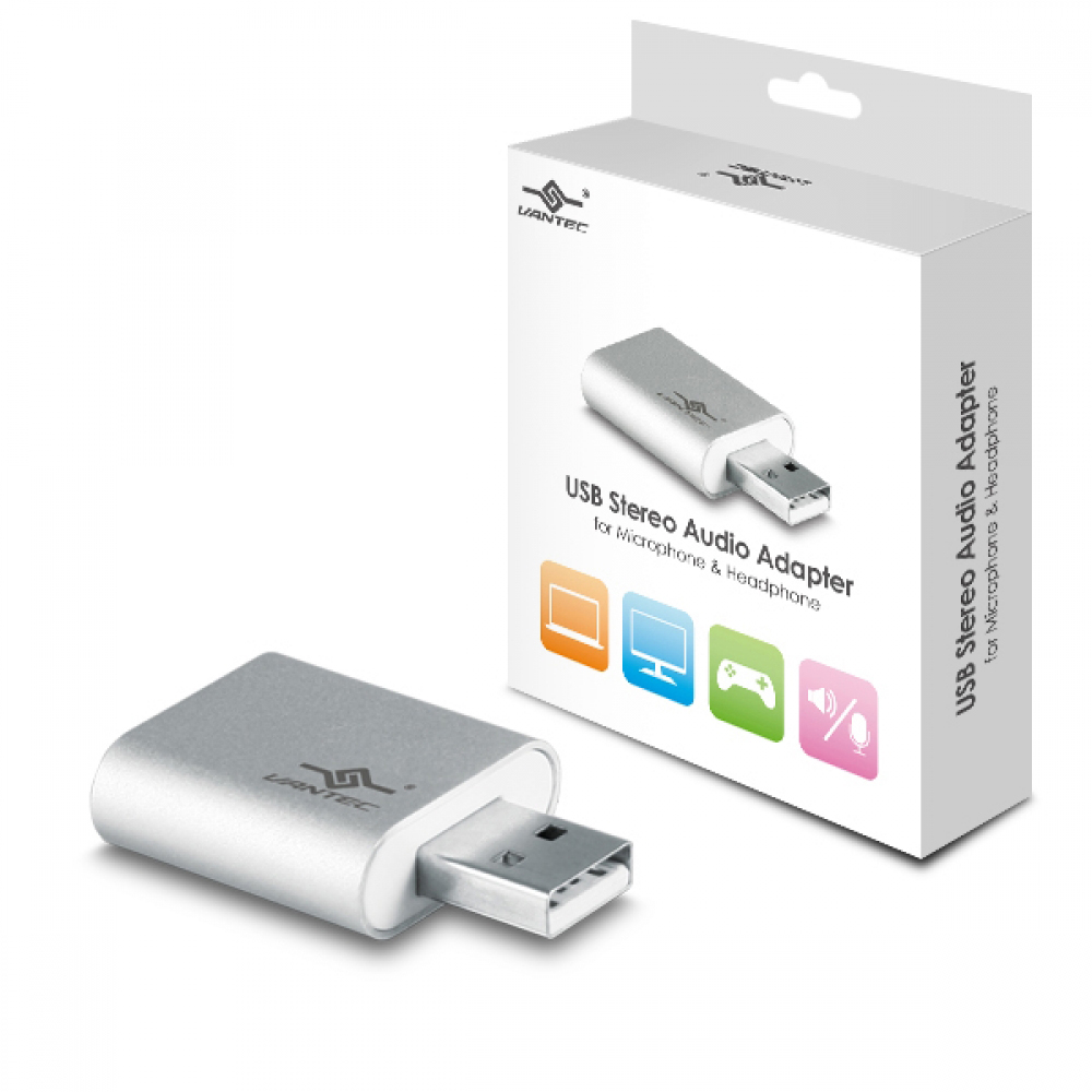 Vantec Adaptateur audio stéréo USB en aluminium vente au dé(Open Box)