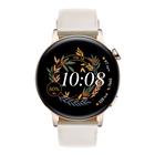 HUAWEI Watch GT 3 42mm, White Leather Strap, SpO2 & Heart Rate Tracking, Female Cycle, Body Temperature, 100+ Workout Modes, Watch Face Store, Bluetooth Calling, Wireless Charging