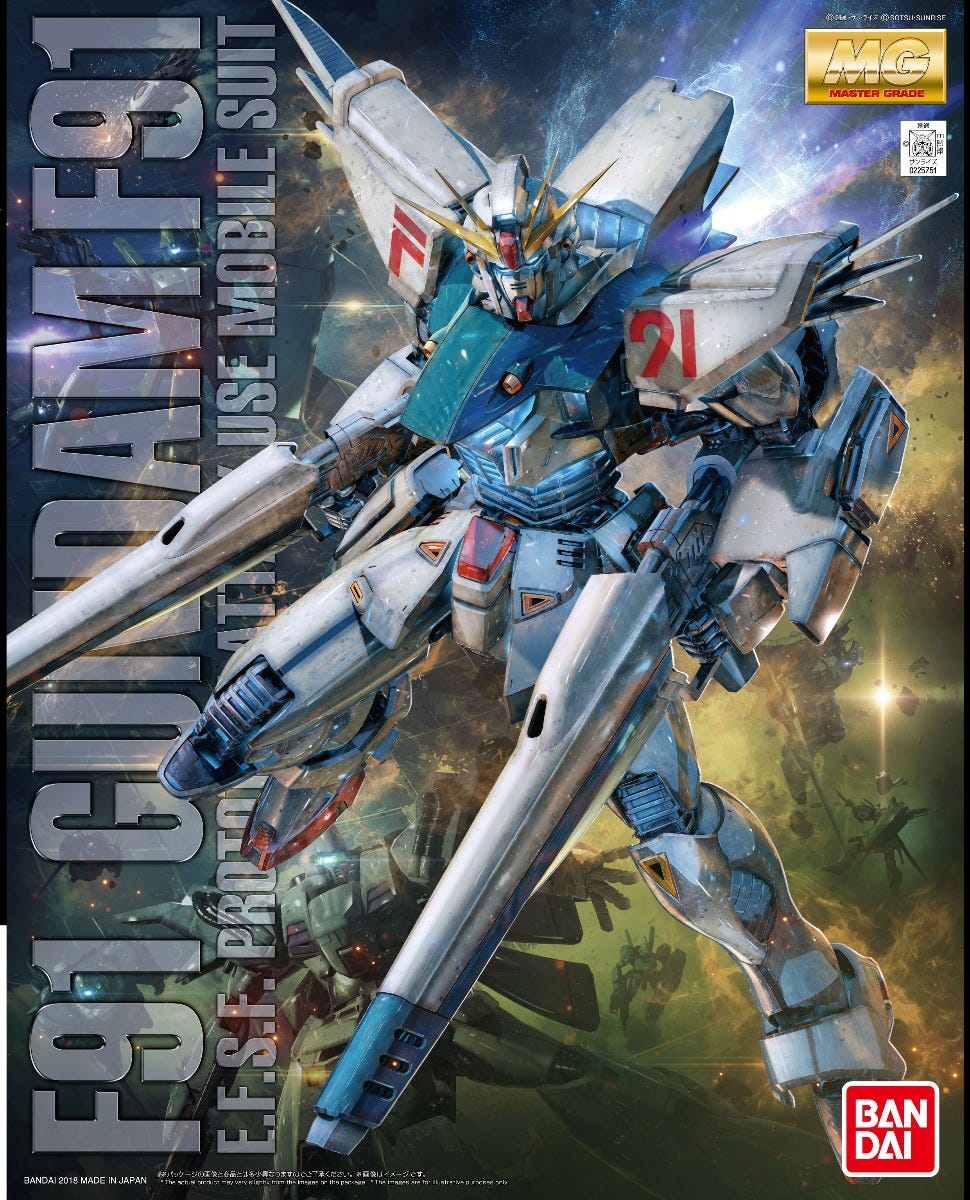 BANDAI Hobby MG 1/100 Gundam F91 (Ver 2.0)