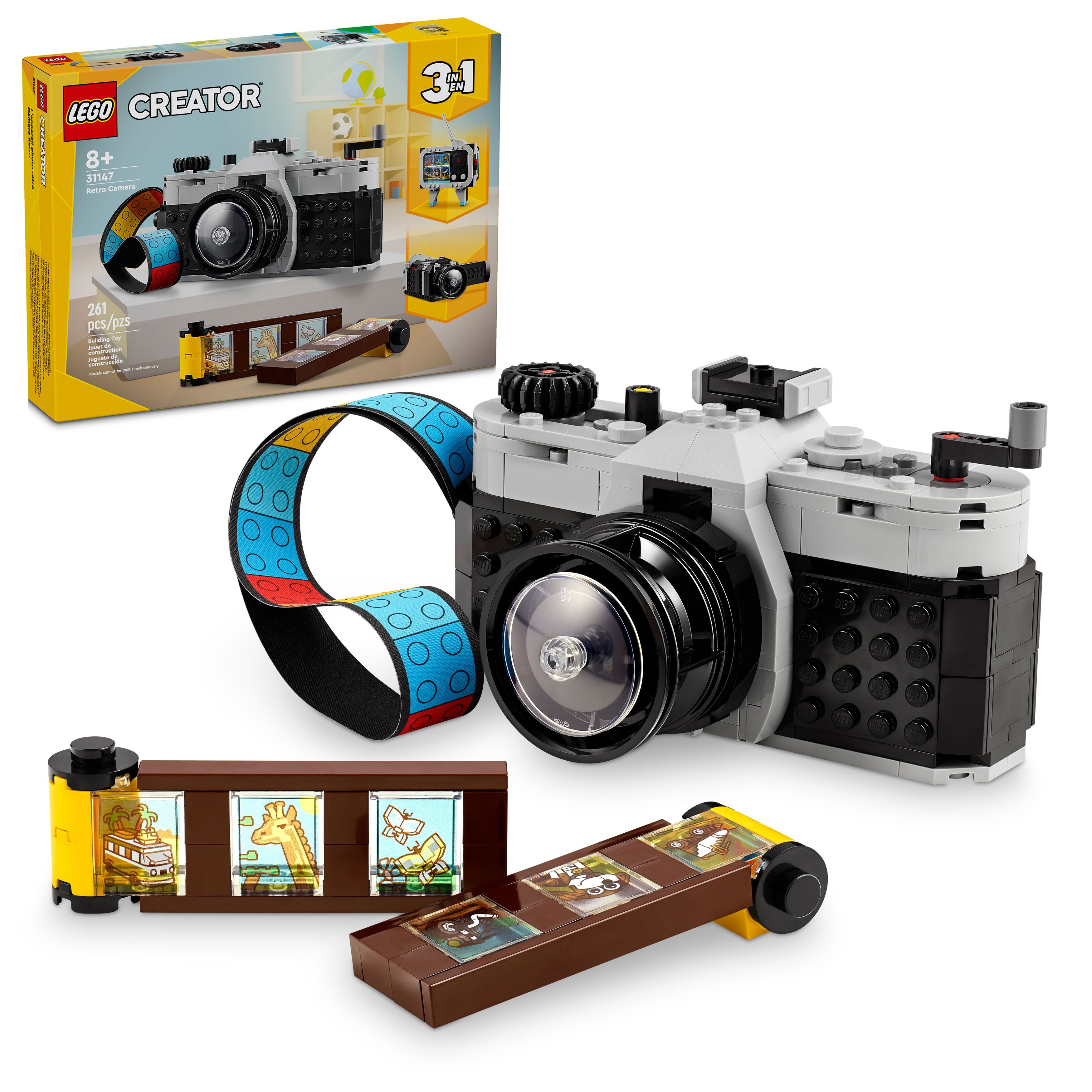 Jouet appareil photo rétro LEGO Creator 3 en 1 pour jeu créatif 31147