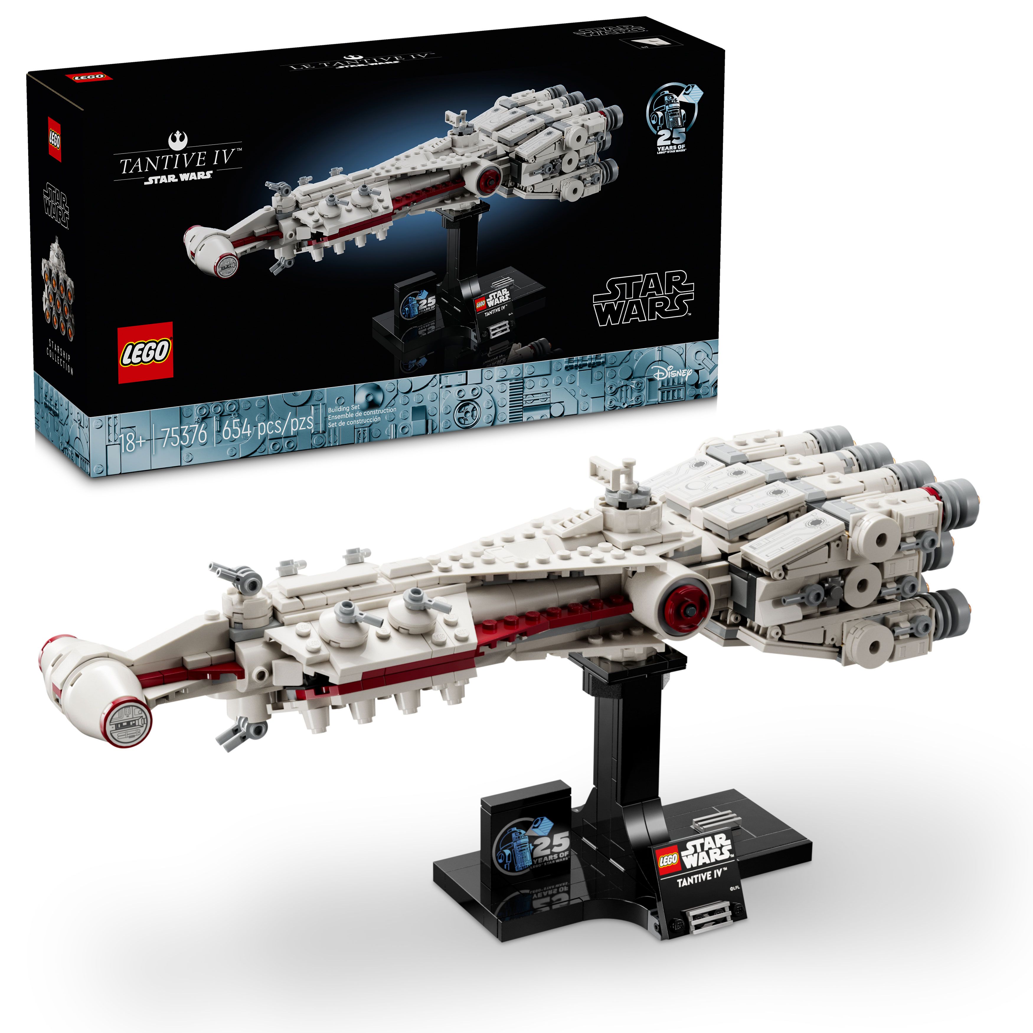 LEGO Star Wars Tantive IV Build and Display Starship Vehicle Model 753