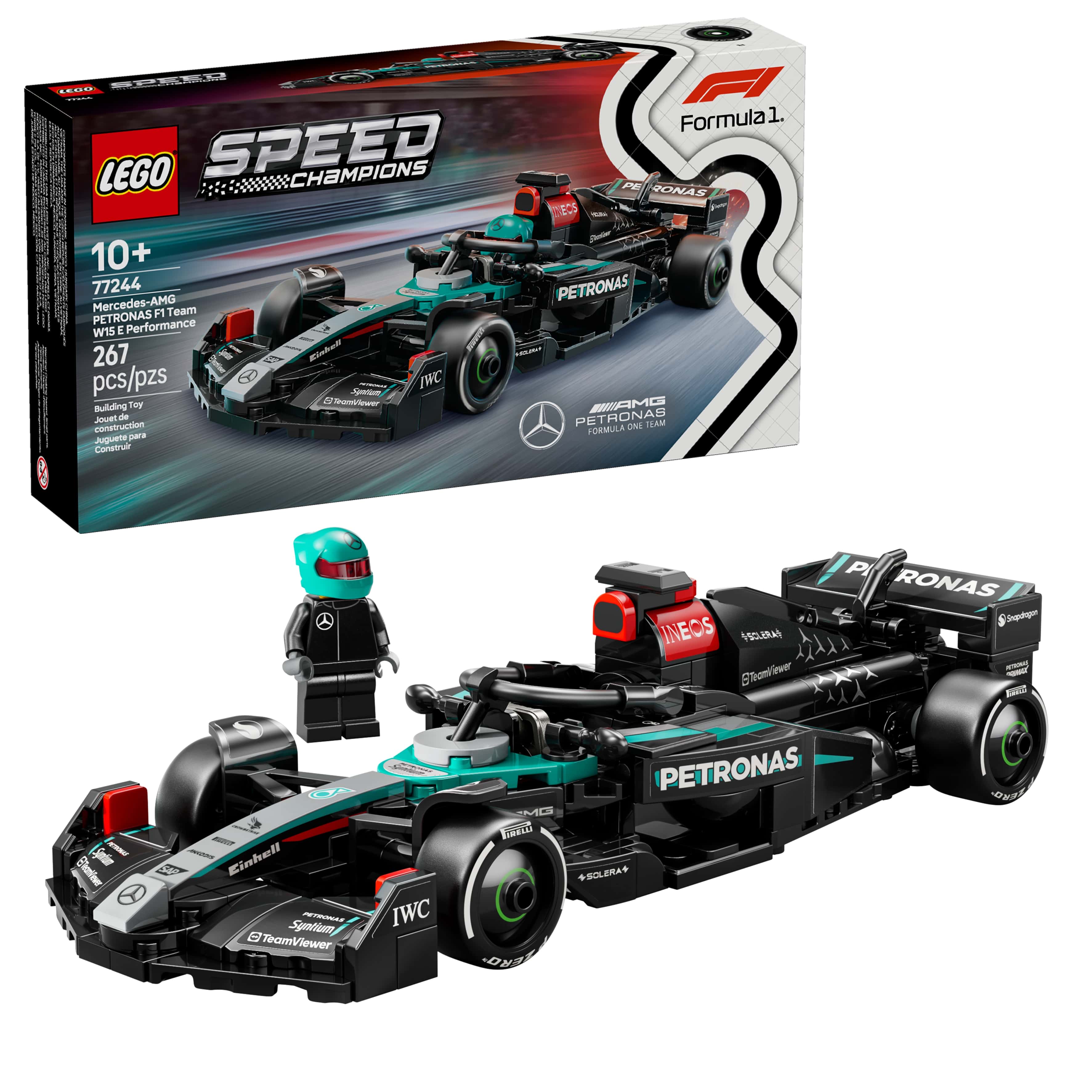 LEGO Speed Champions Mercedes-AMG  F1 W15 Race Car Building Toy 77244