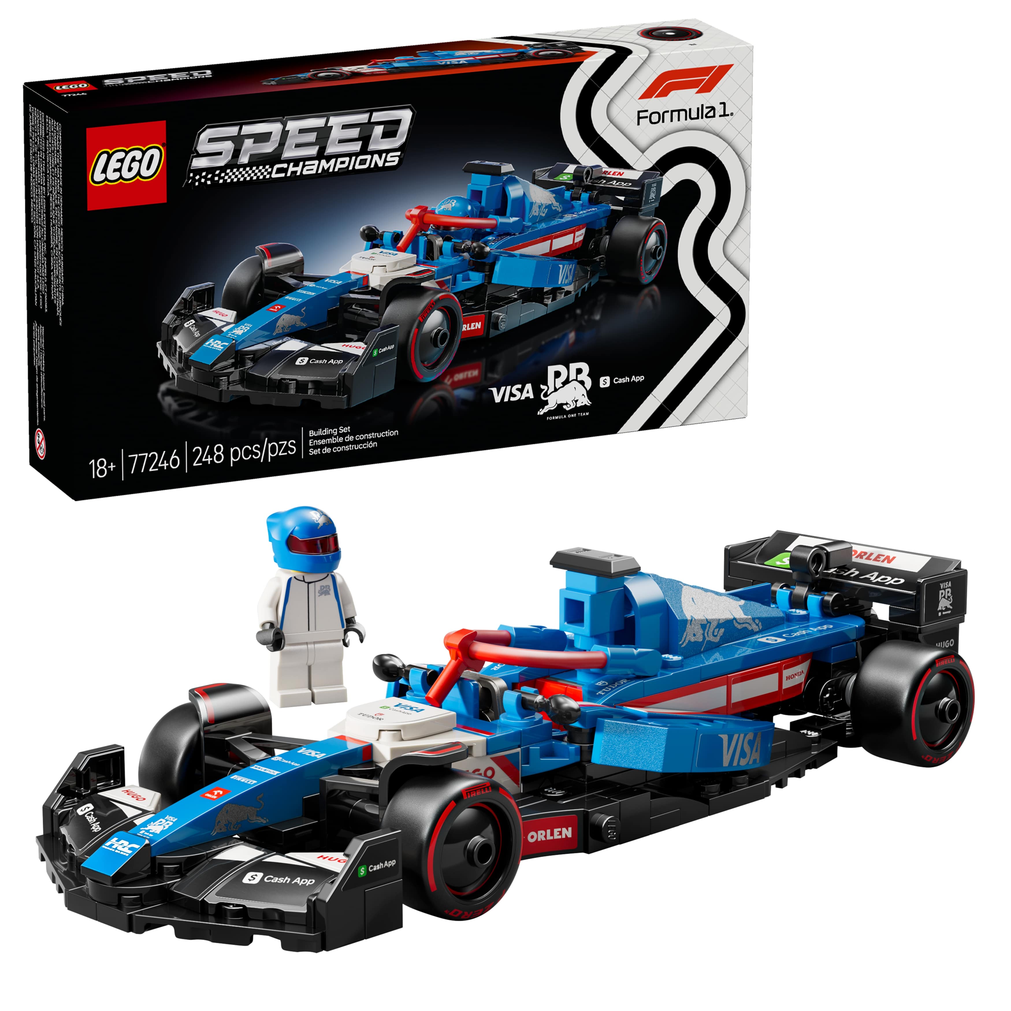 LEGO Speed Champions Visa Cash App RB VCARB 01 F1 Race Car Model Kit 7