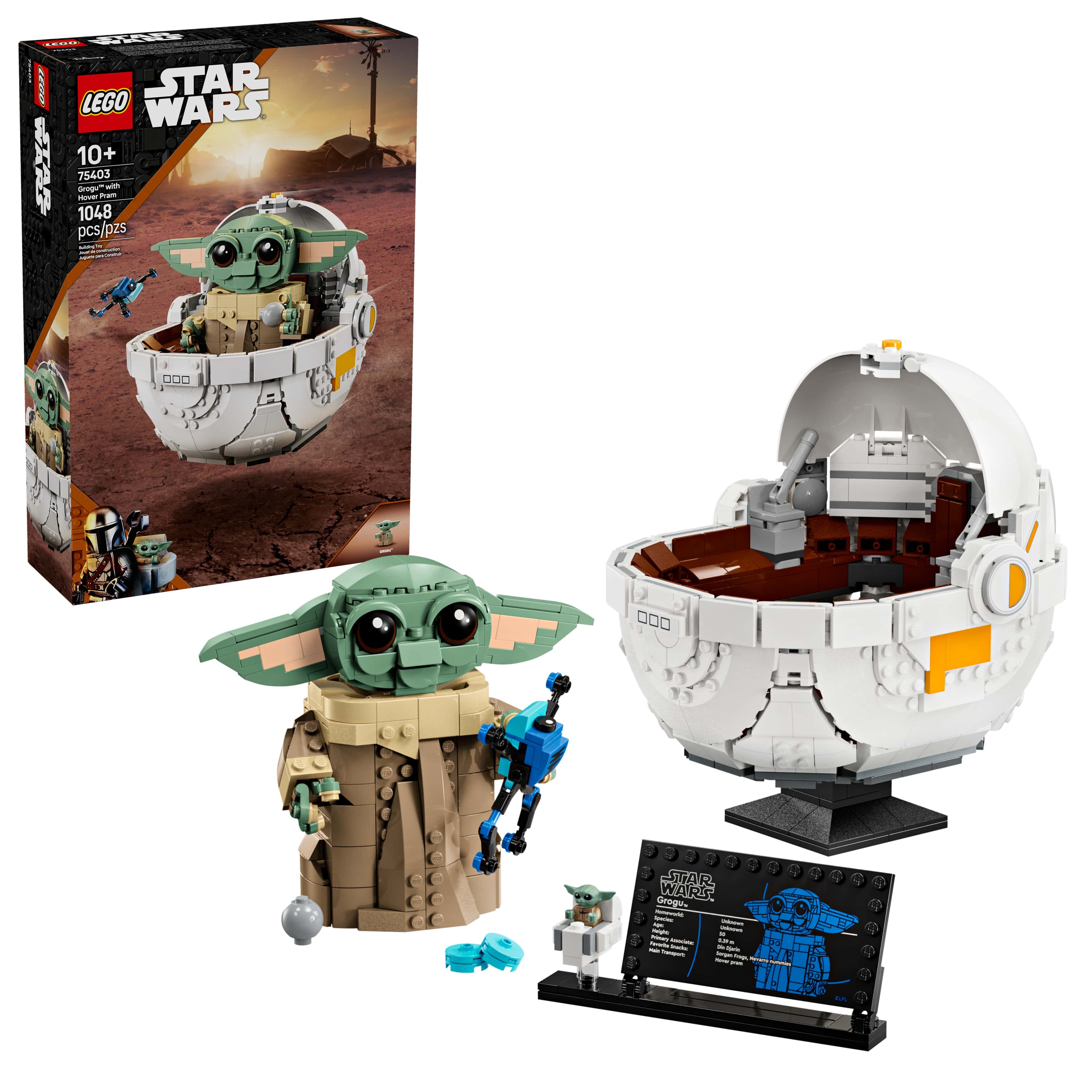 LEGO Star Wars The Mandalorian: Grogu with Hover Pram Buildable Toy Fi