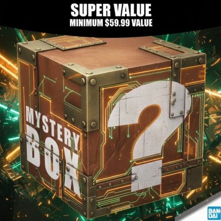 BANDAI Hobby Mystery Damage Gunpla Box Minimum $59.99 Value