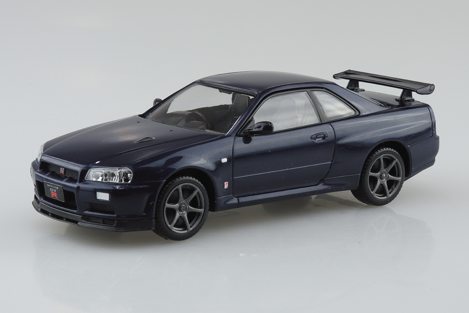 Aoshima 1/32 SNAP KIT #12-MP Nissan R34 Skyline GT-R (Midnight Purple III) Model Kit | No Glue Needed | Snap by Hand