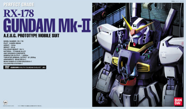 BANDAI Hobby PG 1/60 RX-178 Gundam MK-II (A.E.U.G.) "Mobile Suit Zeta Gundam" Kit de modélisation