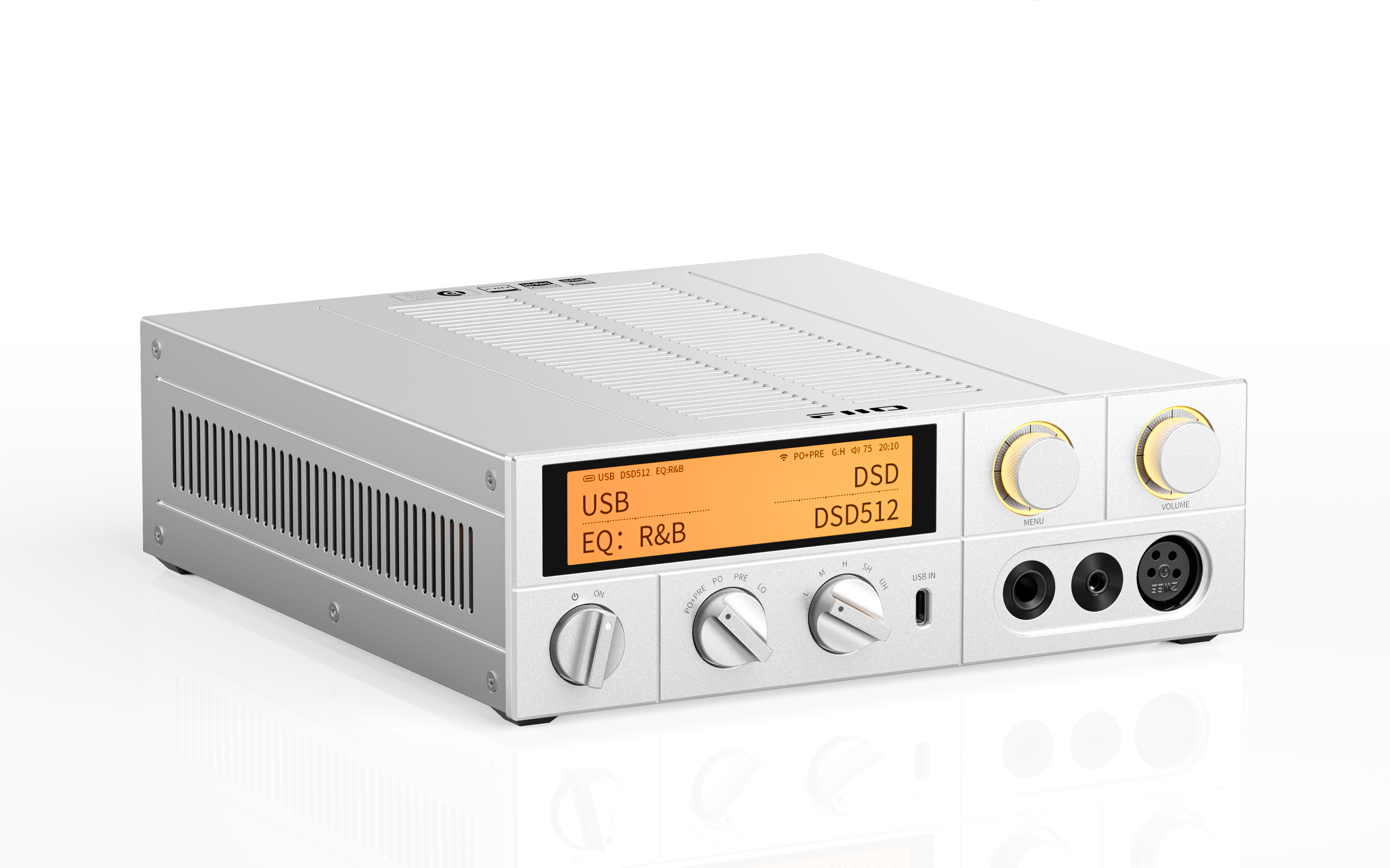 FIIO K17 Desktop DAC and Headphone Amplifier, Silver