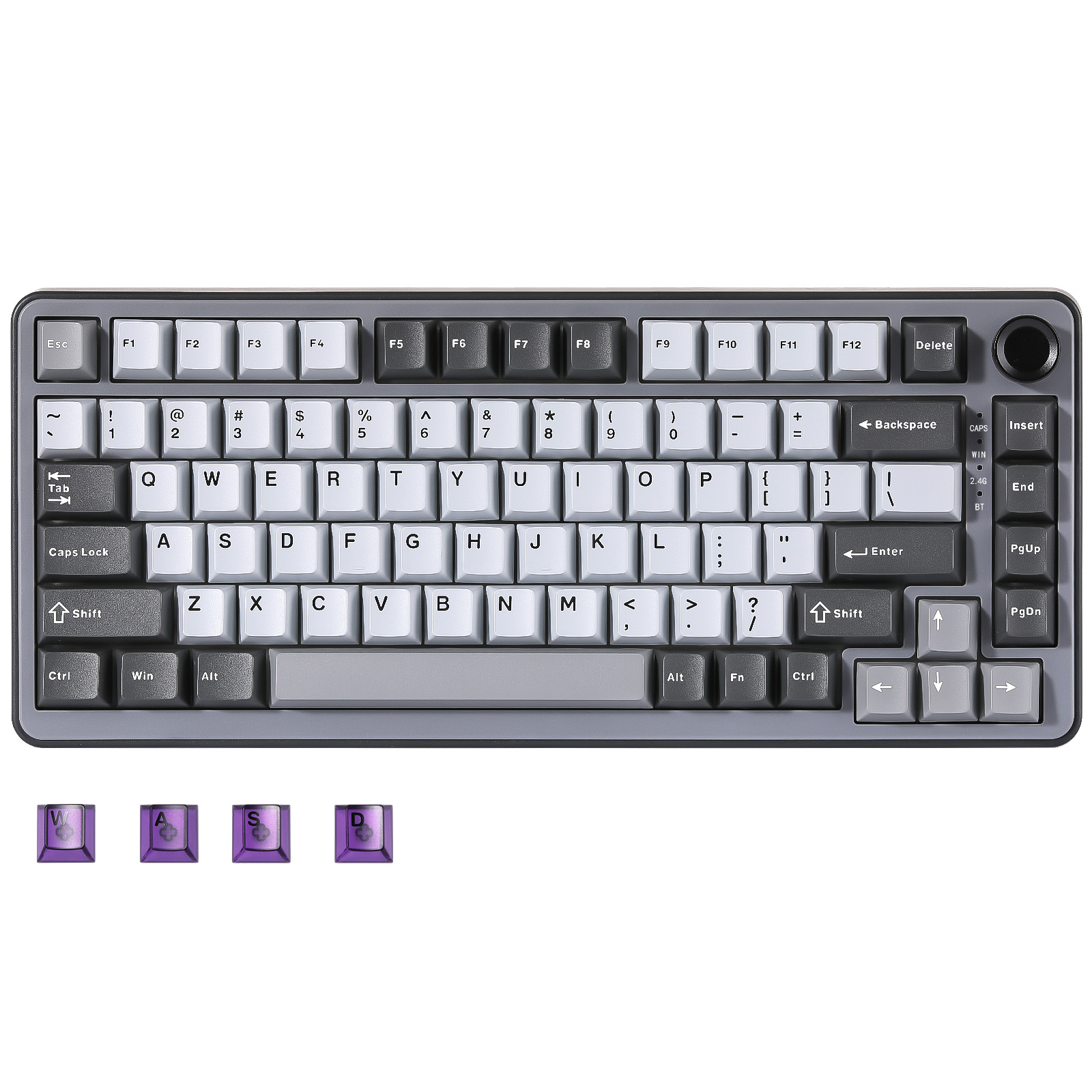 Yunzii B75 PRO Tri-Mode gris foncé 75% bouton clavier mécanique