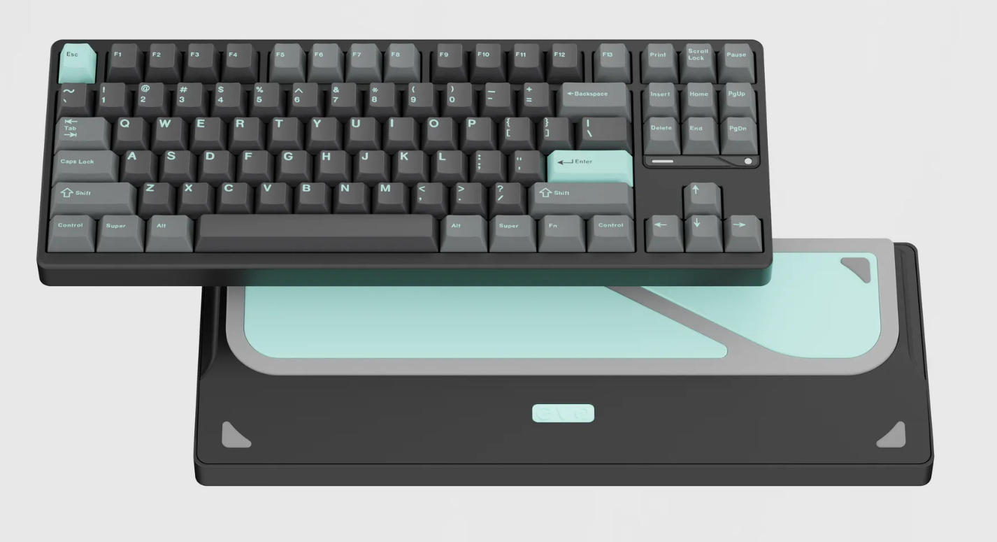QwertyKeys Tri-Mode 80% aluminium anodisé encre clavier mécanique