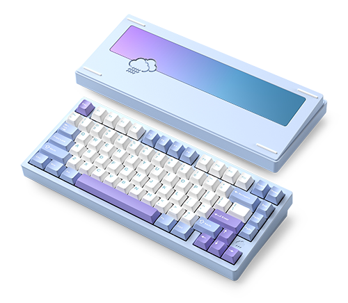 WOB RAINY75 75% bleu clavier mécanique personnalisé en aluminium