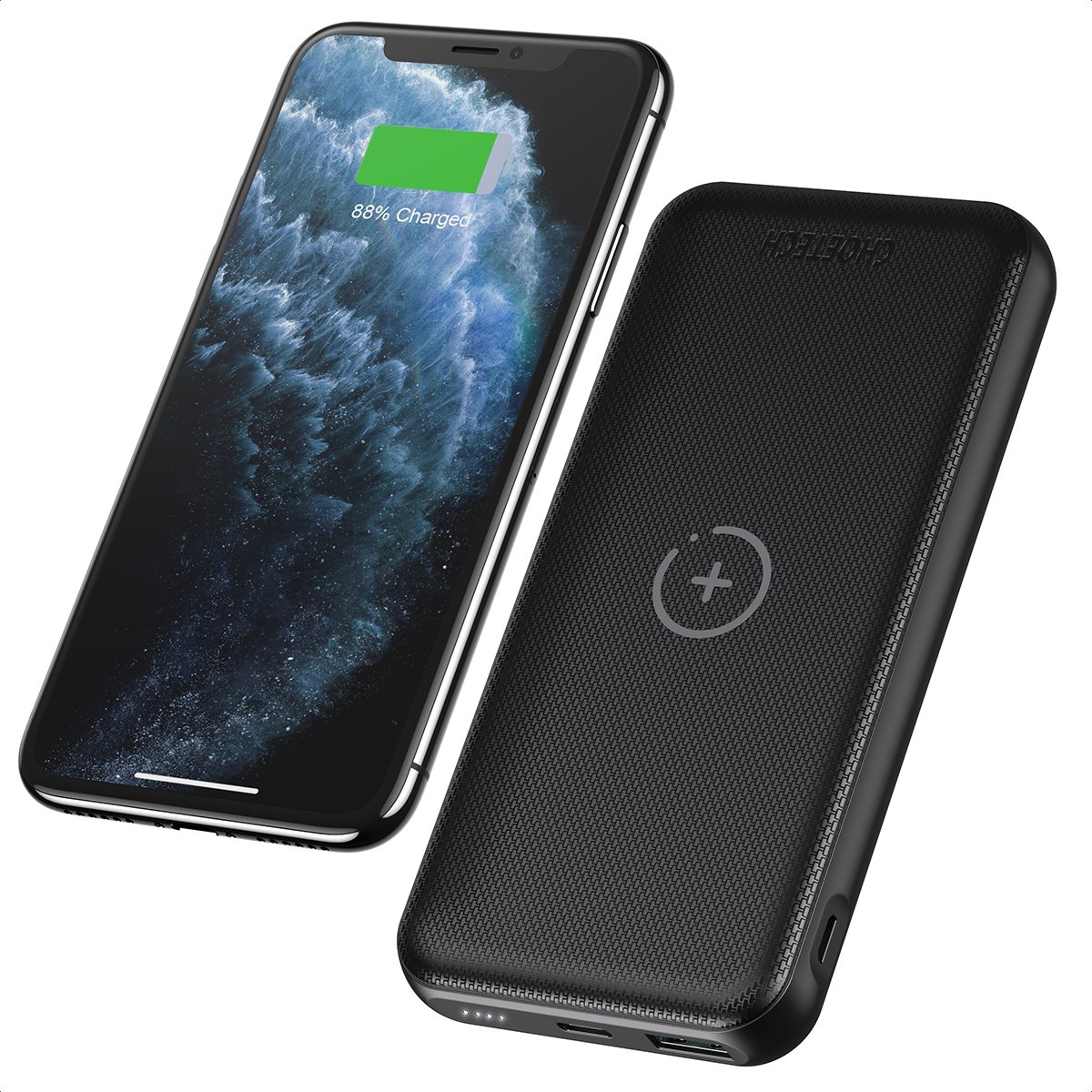 Choetech 10000mAH Wireless QC & PD 18W Power Bank, 50cm C to C Cable