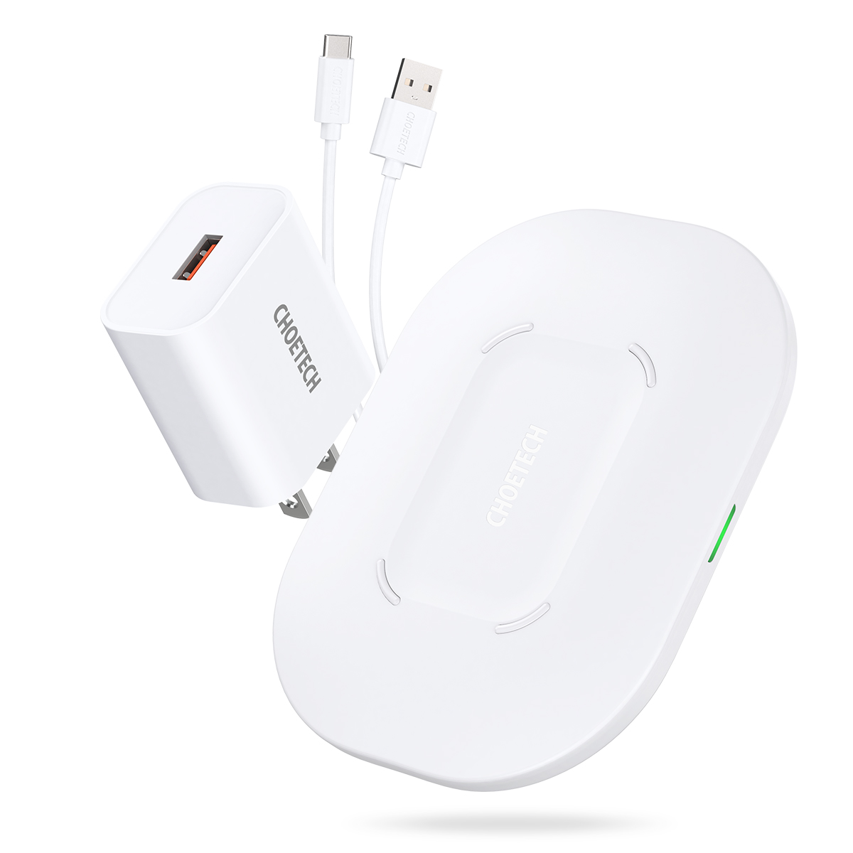 Choetech 15W Airpods / Phone Wireless Fast Charger, Adapter & Cable(Open Box)