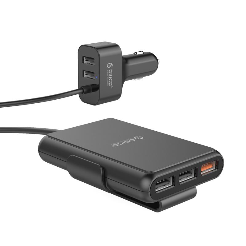 ORICO 52W 5 Port Car Charger With Extension Cord