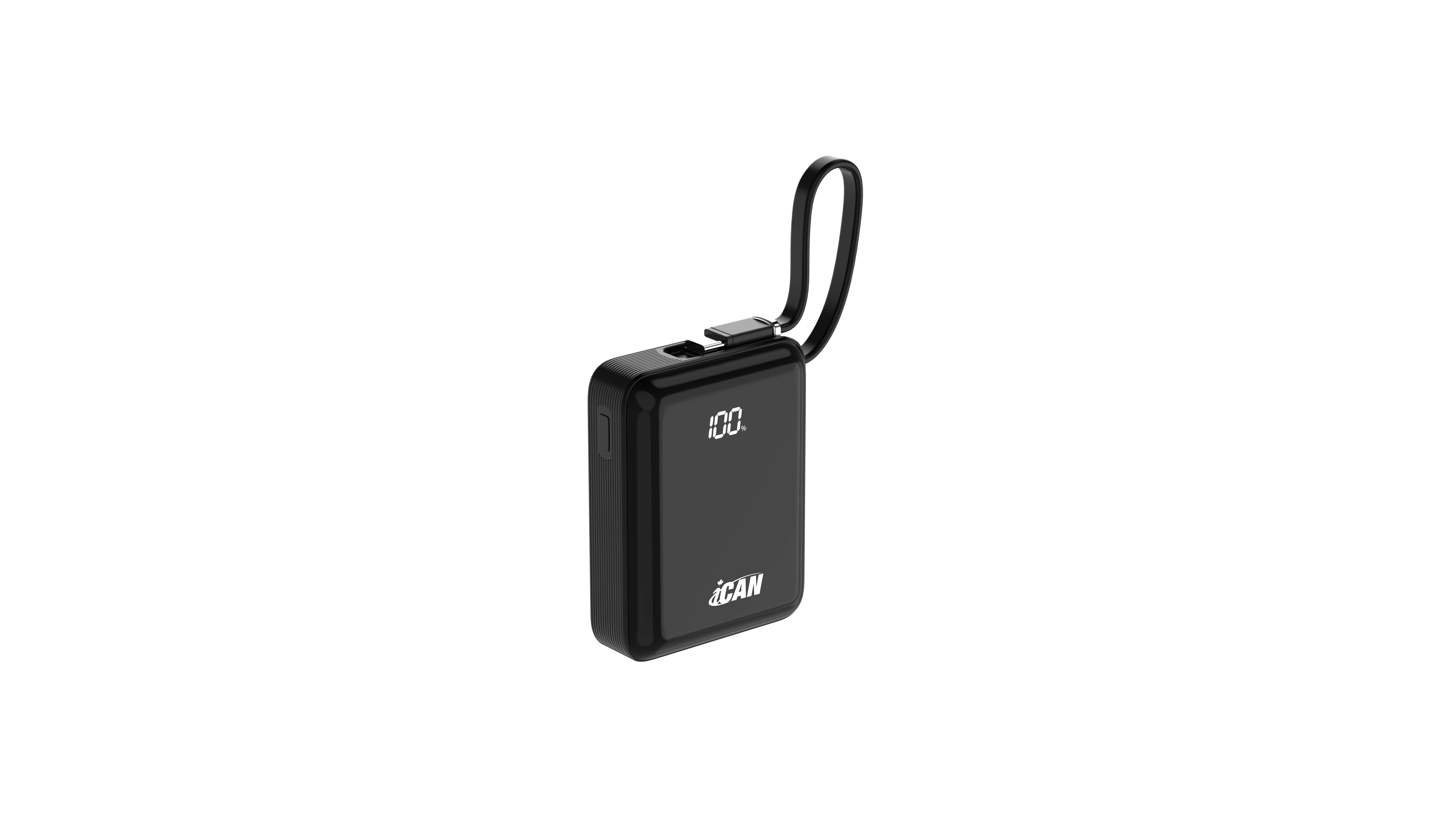 10000mAh PD30W with Built-in Cable  2xUSB-C LED Display Portable Power