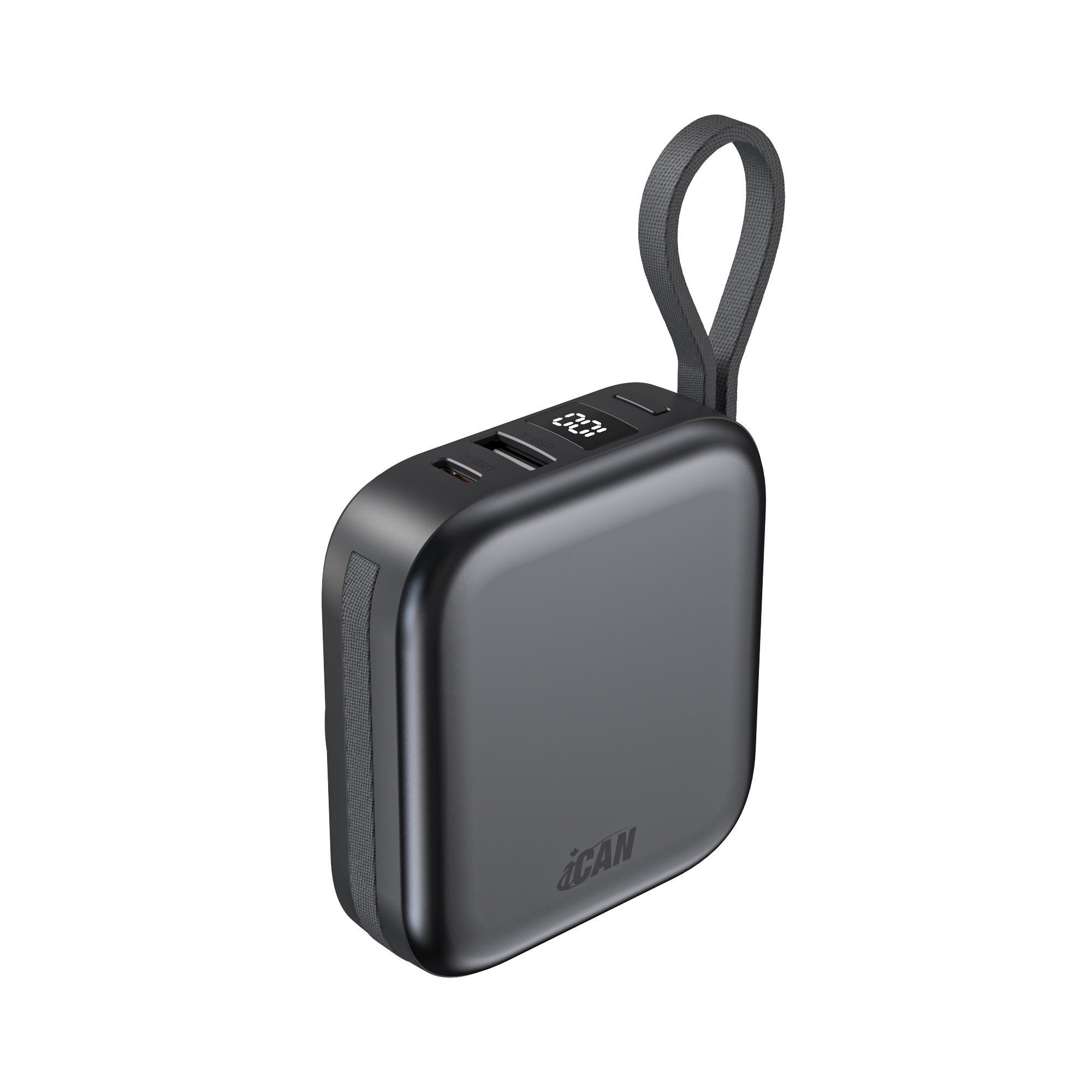 iCAN Batterie externe 3-en-1 portable de 10 000 mAh et 22,5 W(Open Box)