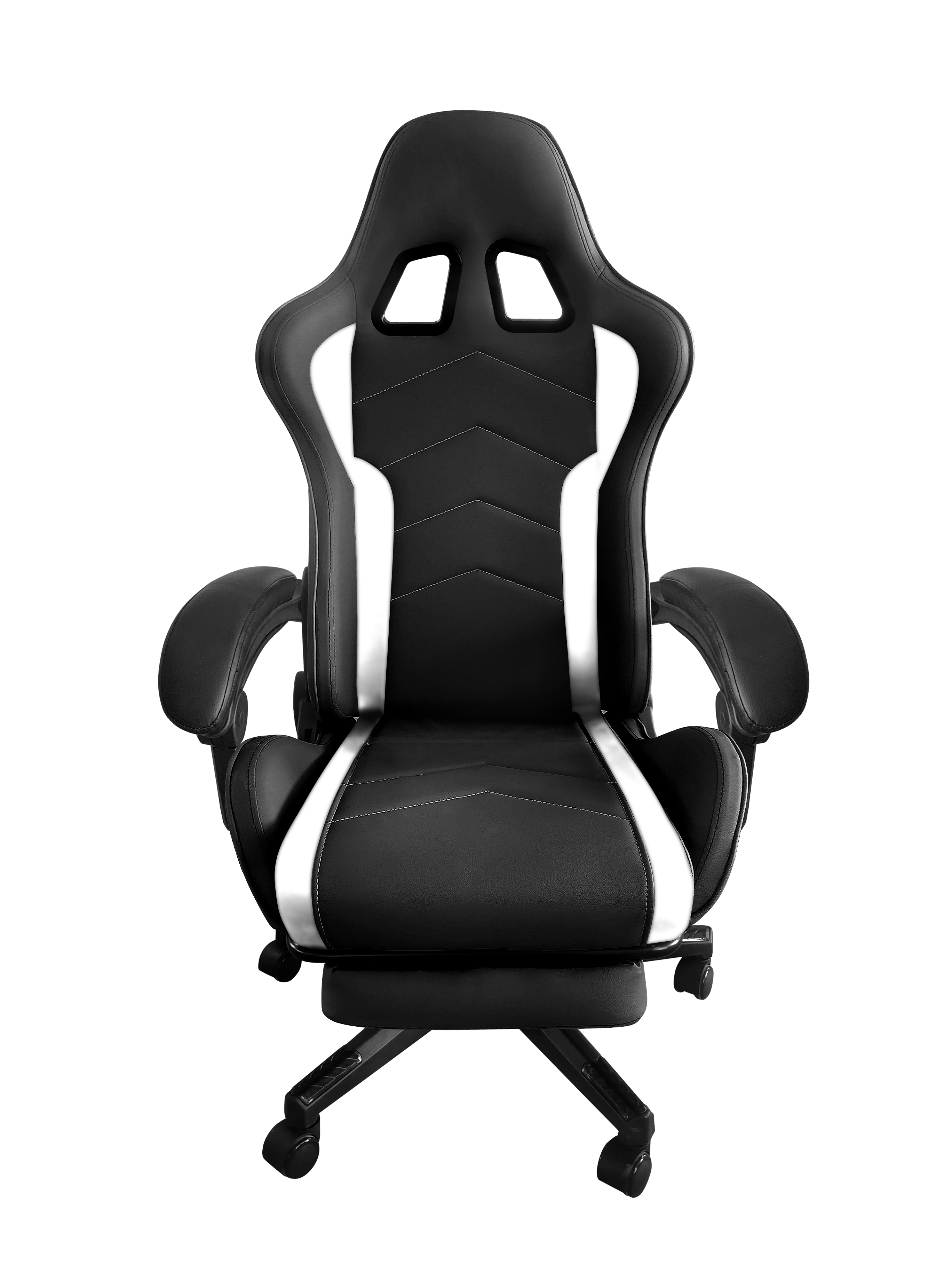 iCAN Ergonomic Gaming Chair, PU Leather, High Density Foam, Class 4 Gas Lift, Fixed PU Armrest, 350mm PU Base and 50mm PU Ca...