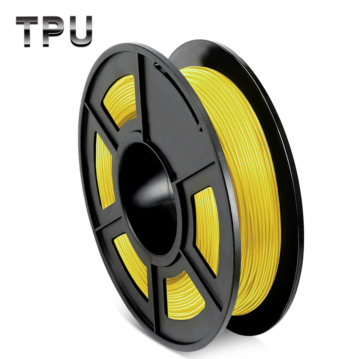 Sunlu 1.75mm, 0.5kg/spool, TPU flexible filament (Yellow)(Open Box)