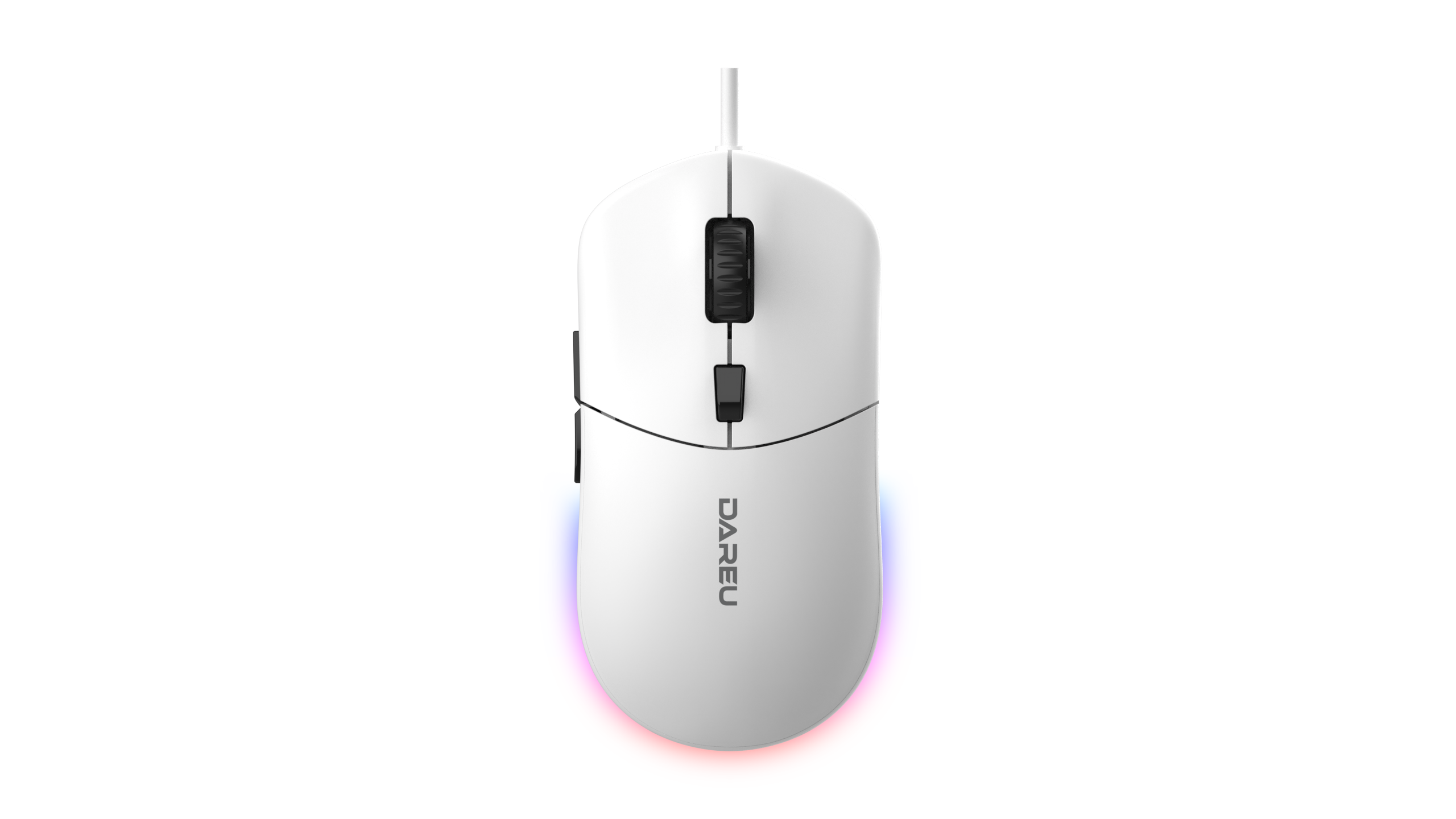 DAREU LM121 Souris filaire RVB avec interrupteur silencieux, 6400 DPI, blanche(Open Box)