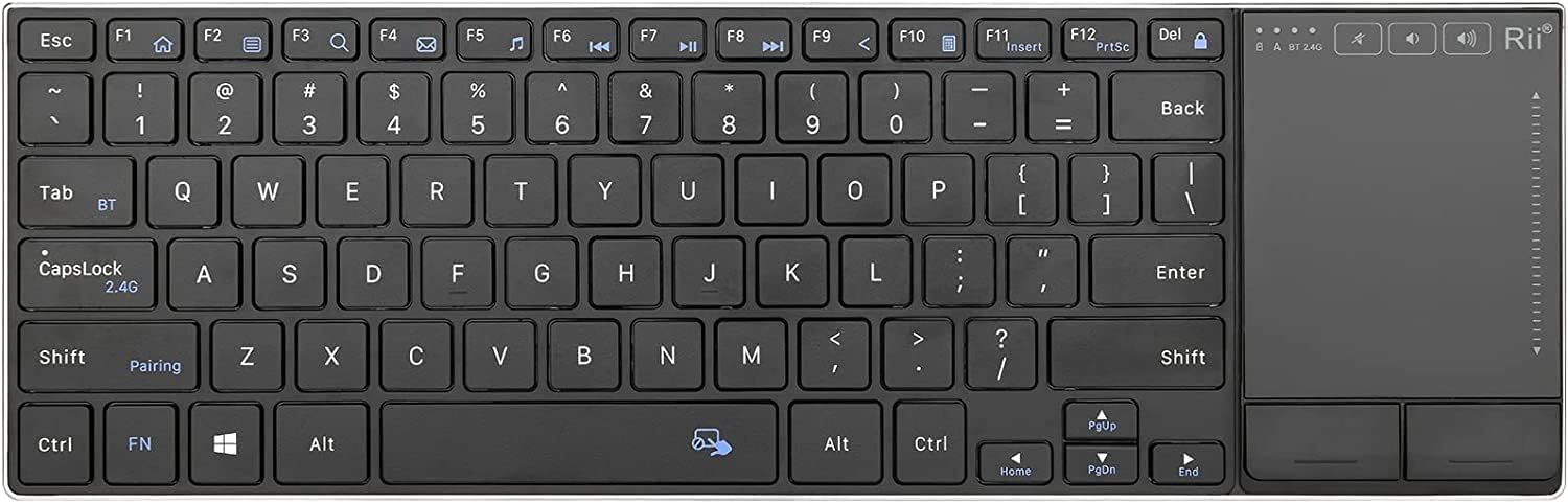 Rii K22BT Wireless Scissor Switch Keyboard with Built-in Touchpad(Open Box)