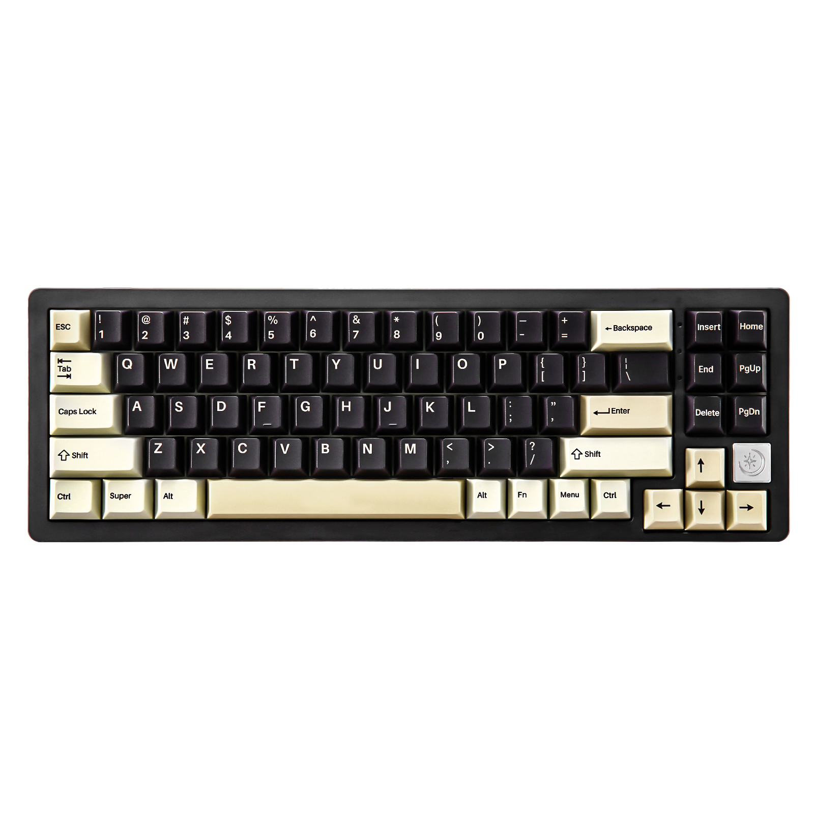 Yunzii AL71 Clavier de jeu en aluminium RVB à trois modes, Noir