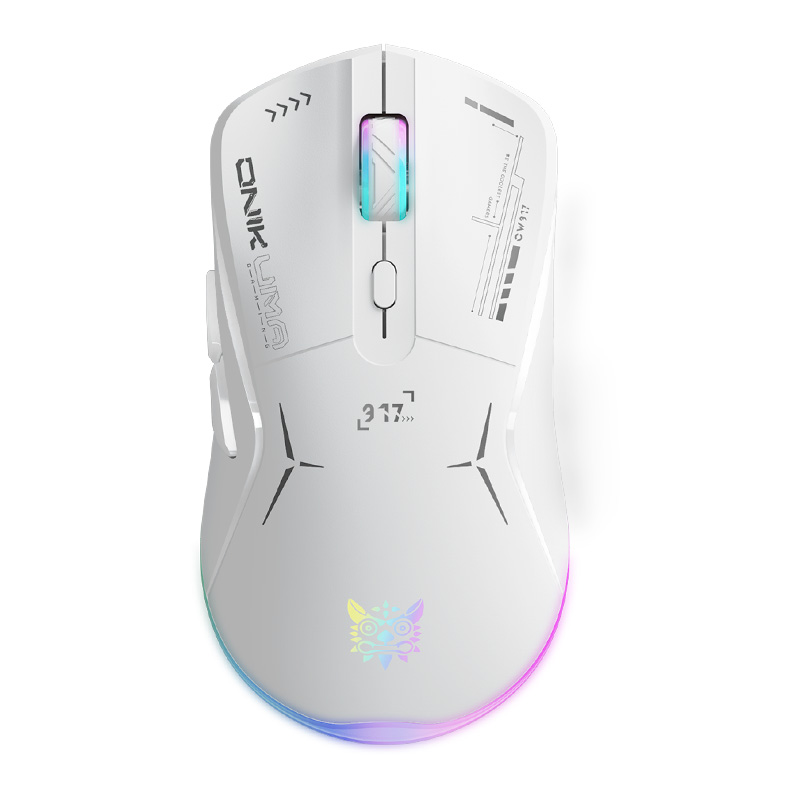 Onikuma 2.4G+Wired Wireless CW917-W RGB Gaming Mouse with 4800DPI