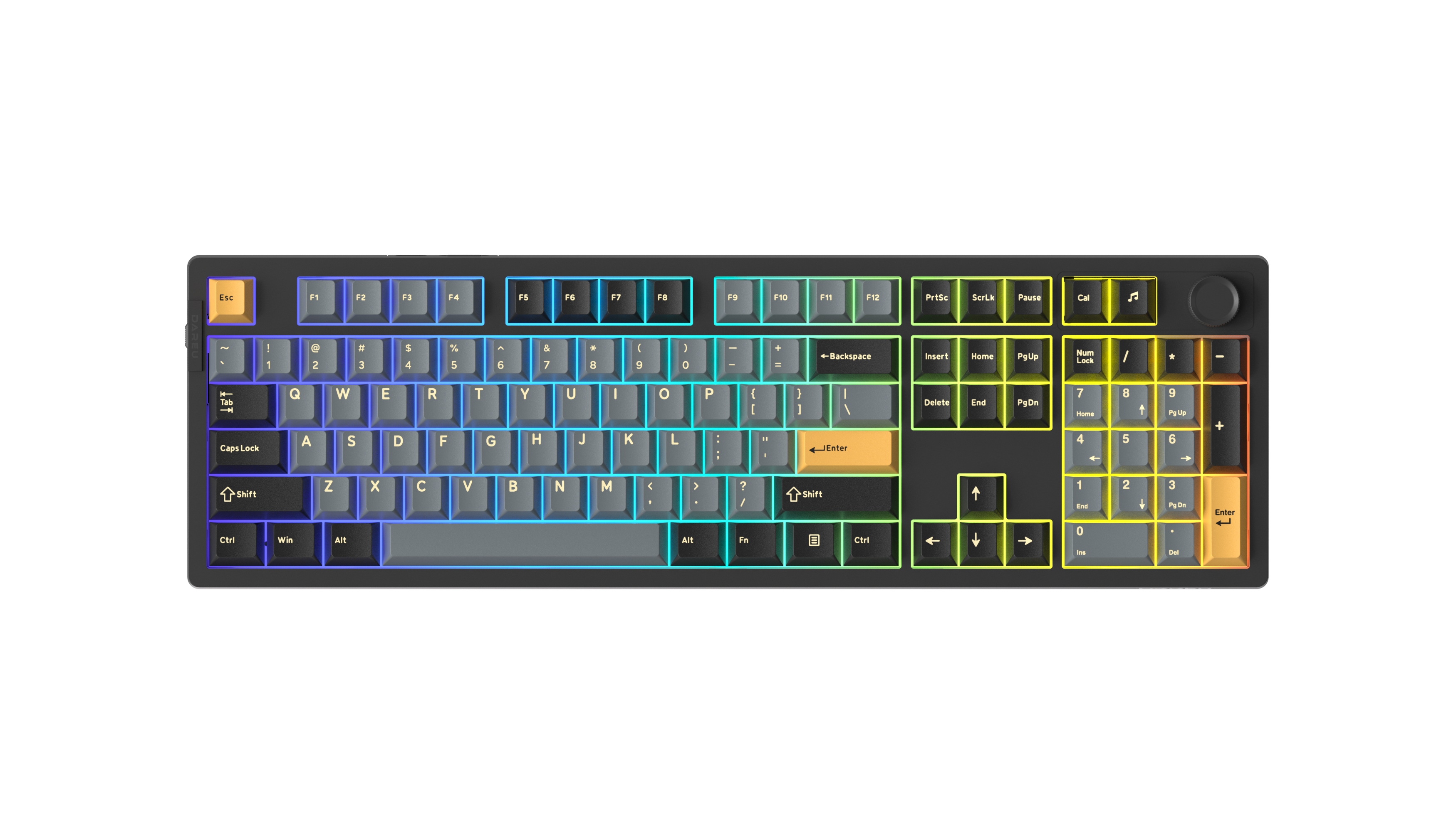 Clavier de jeu RVB à joint pleine taille tri-mode DAREU EK106 Pro