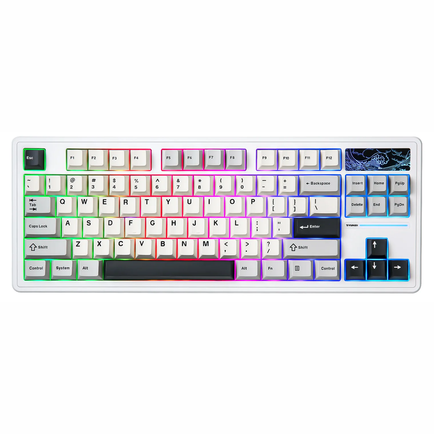 uniページ Clavier mécanique vintage Yunzii YZ87 75% Tri-Mode Gasket