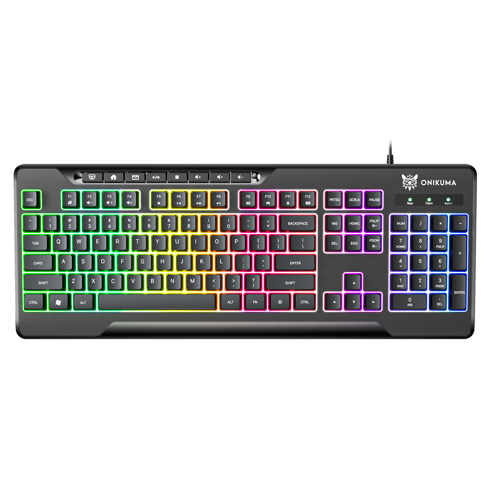 ONIKUMA G32 Matte Black Wired Gaming Keyboard RGB Backlit(Open Box)