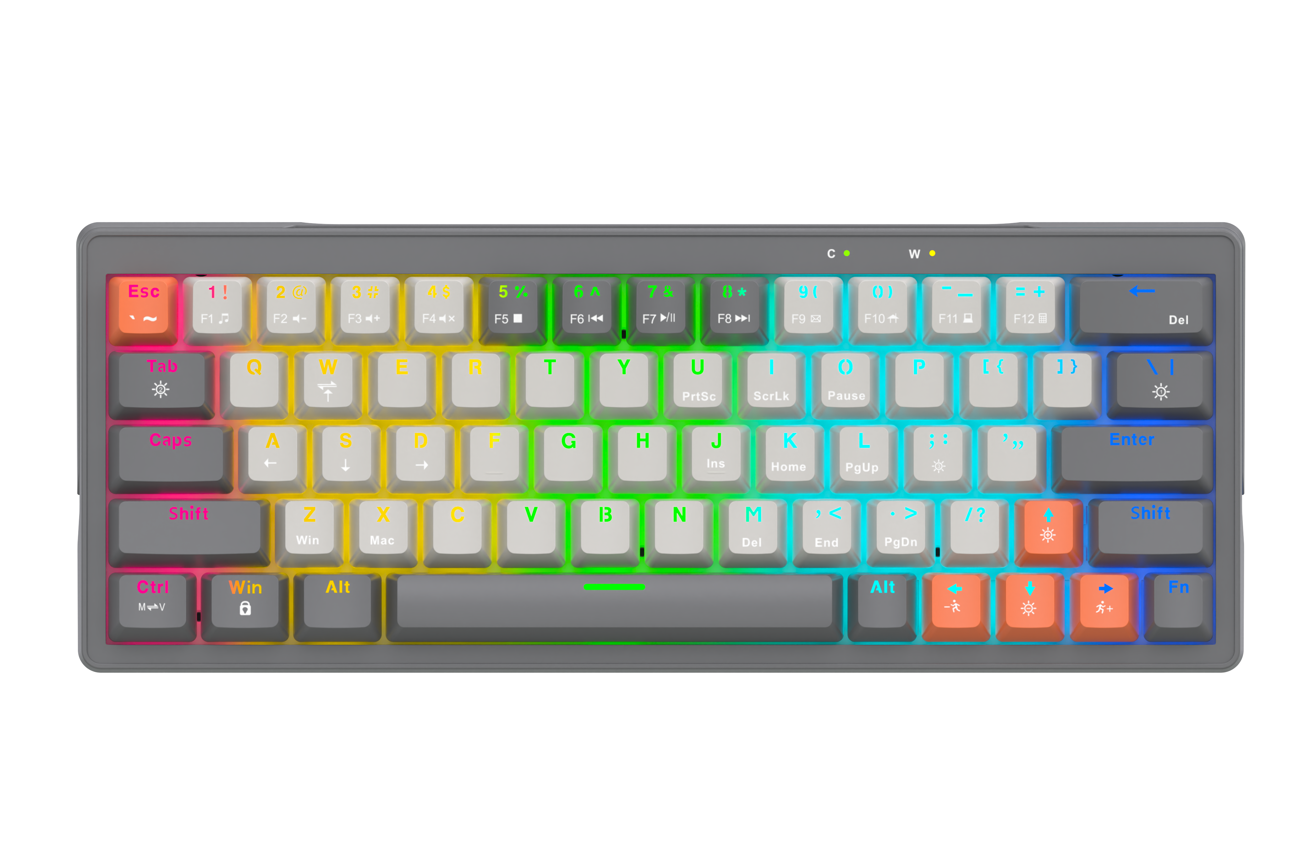 iCAN MK1111 68 Key Wired RGB Gaming Keyboard with Side Light Effect(Open Box)