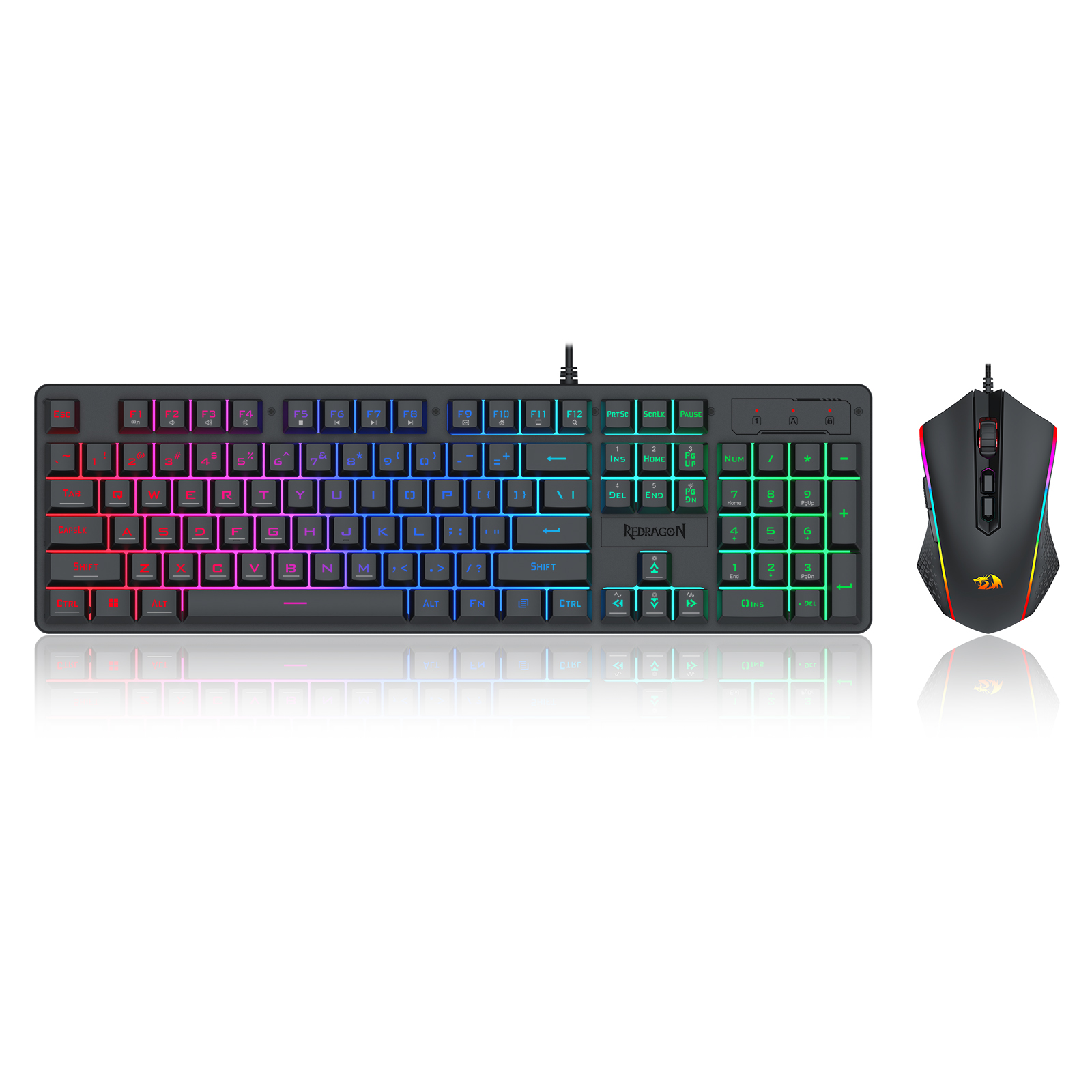 Redragon S107-RGB Wired Membrane Gaming Keyboard & Mouse 2-in-1 Combo