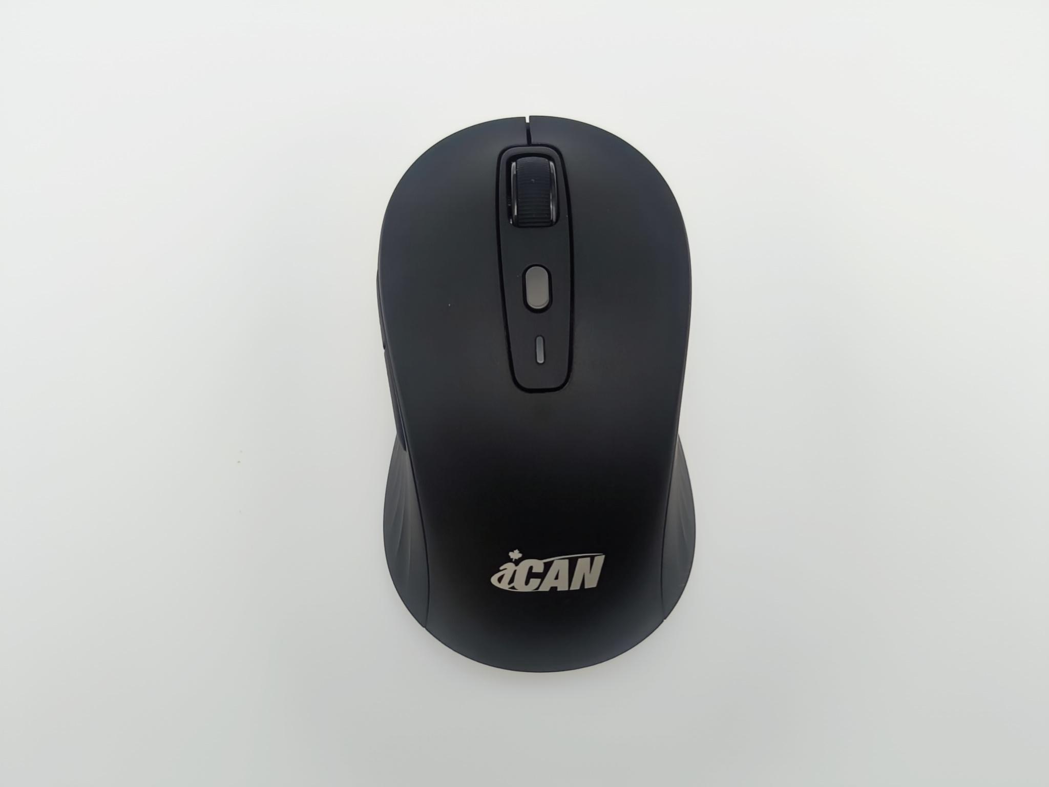 Souris de bureau sans fil iCAN noire 2,4 GHz/Bluetooth, 1 600 DPI, 6 boutons