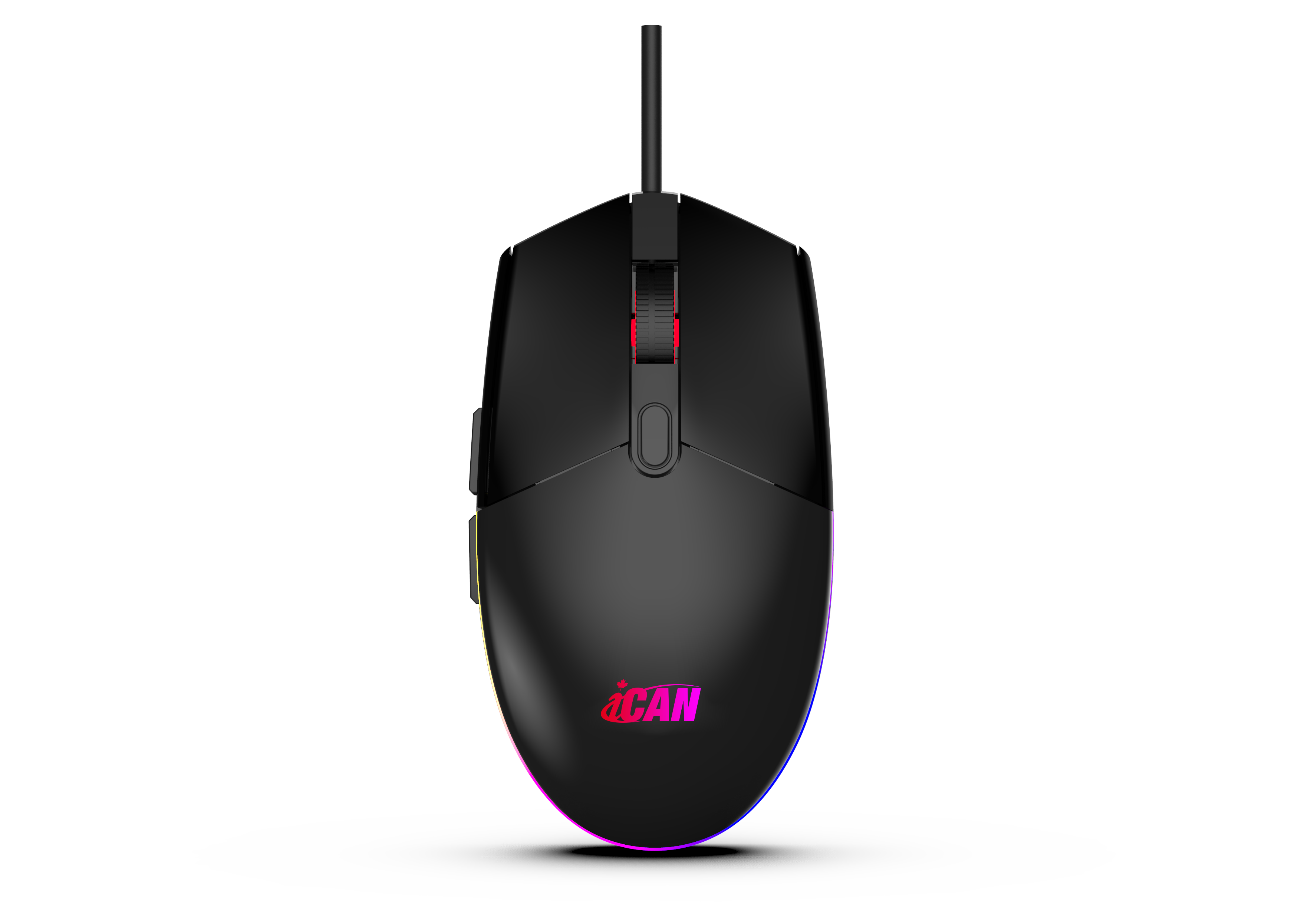 iCAN GM1011 Wired Black RGB Gaming Mouse, 6 Buttons, 1600 DPI(Open Box)
