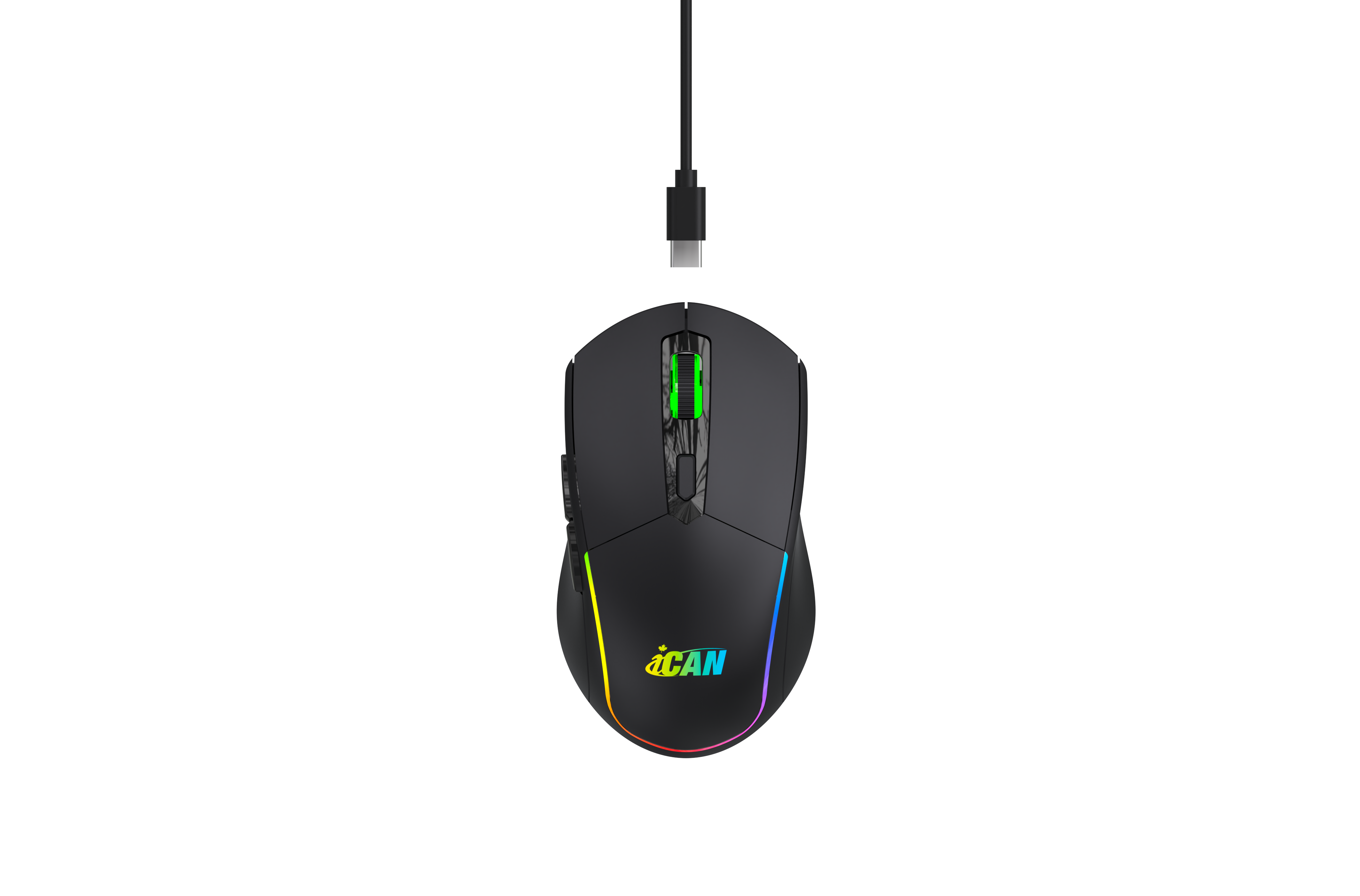 iCAN WM1144 2.4G Black Wireless Gaming Mouse w/ LED Backlit