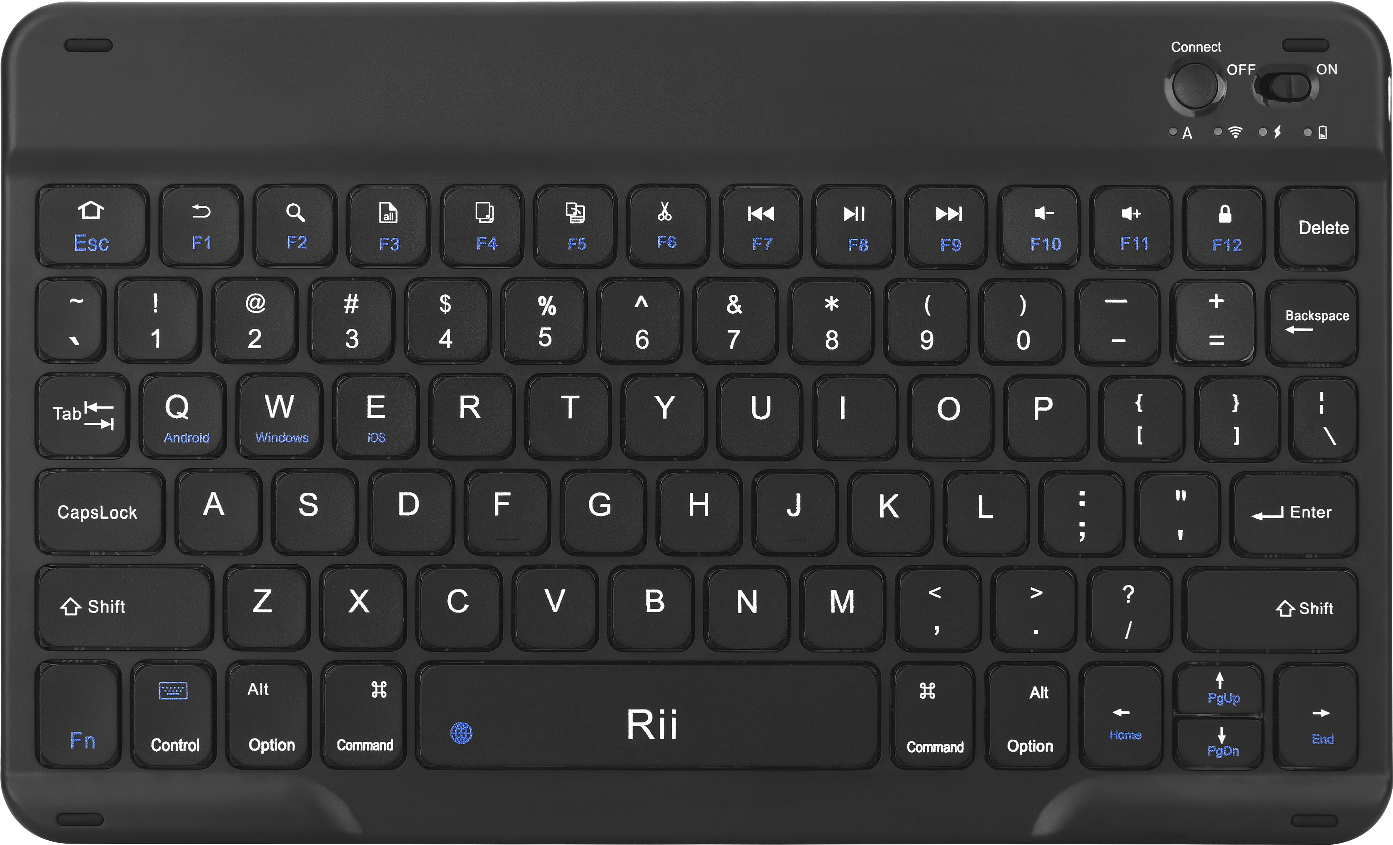 Riitek RK302 75 % Clavier de productivité, Noir - US ANSI