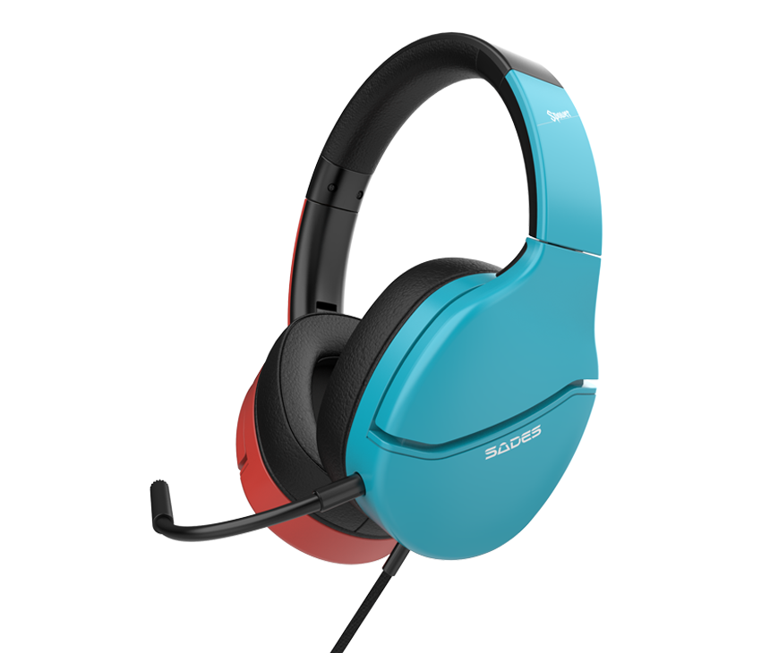 SADES SA-725 Blue Red Spwoer Gaming Headset