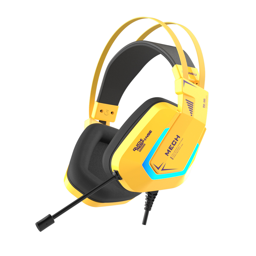 Dareu EH732 Yellow Wired Gaming Headset, 7.1 Virtual Surround Sound