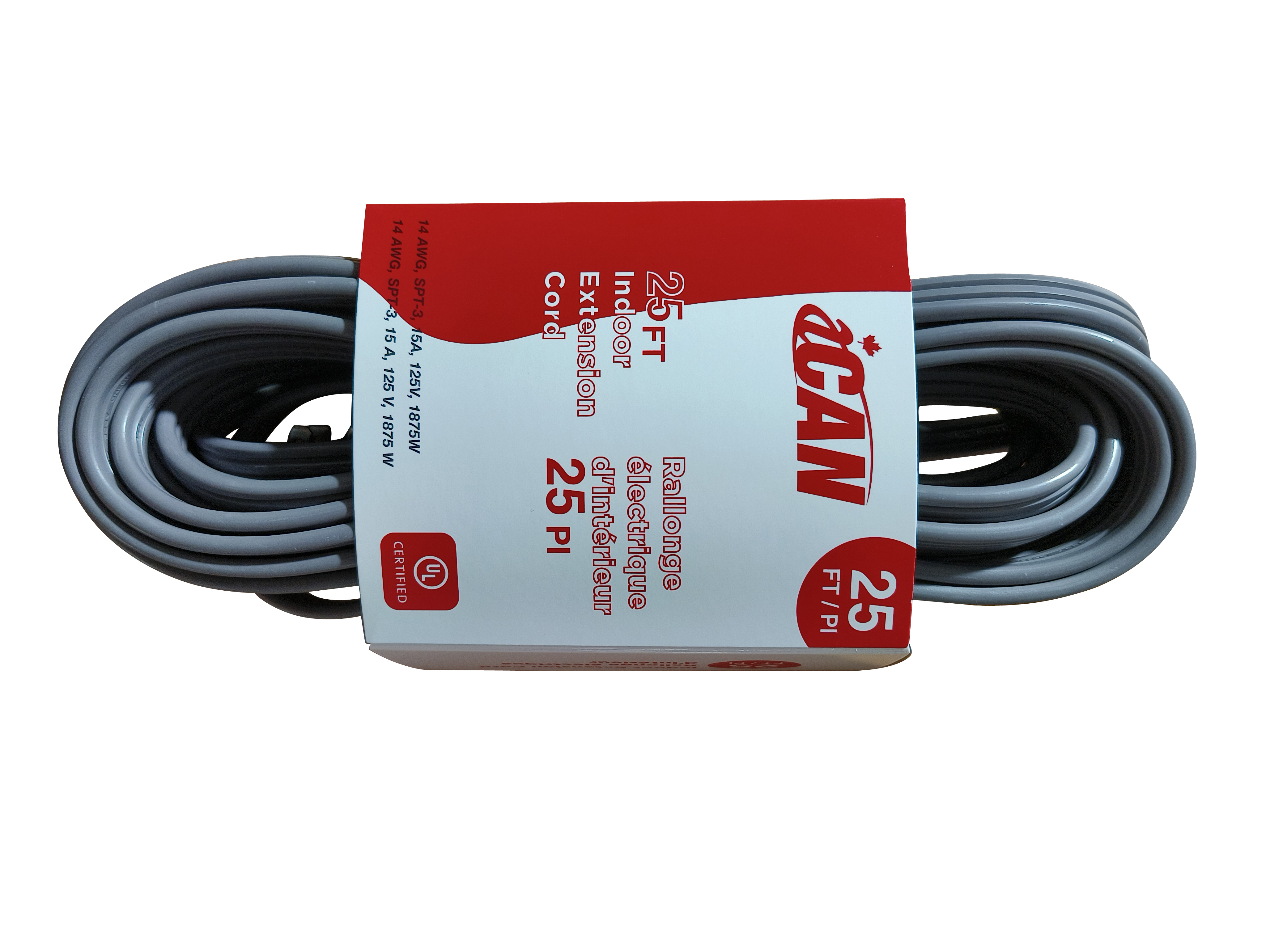 iCAN 25ft (7.6m) Cordon d'extension intérieur