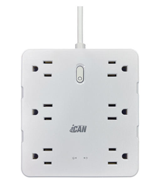 iCAN 12 Outlets Surge Protector with 2 USB-A and 1 USB-C, 5ft Cord(Open Box)