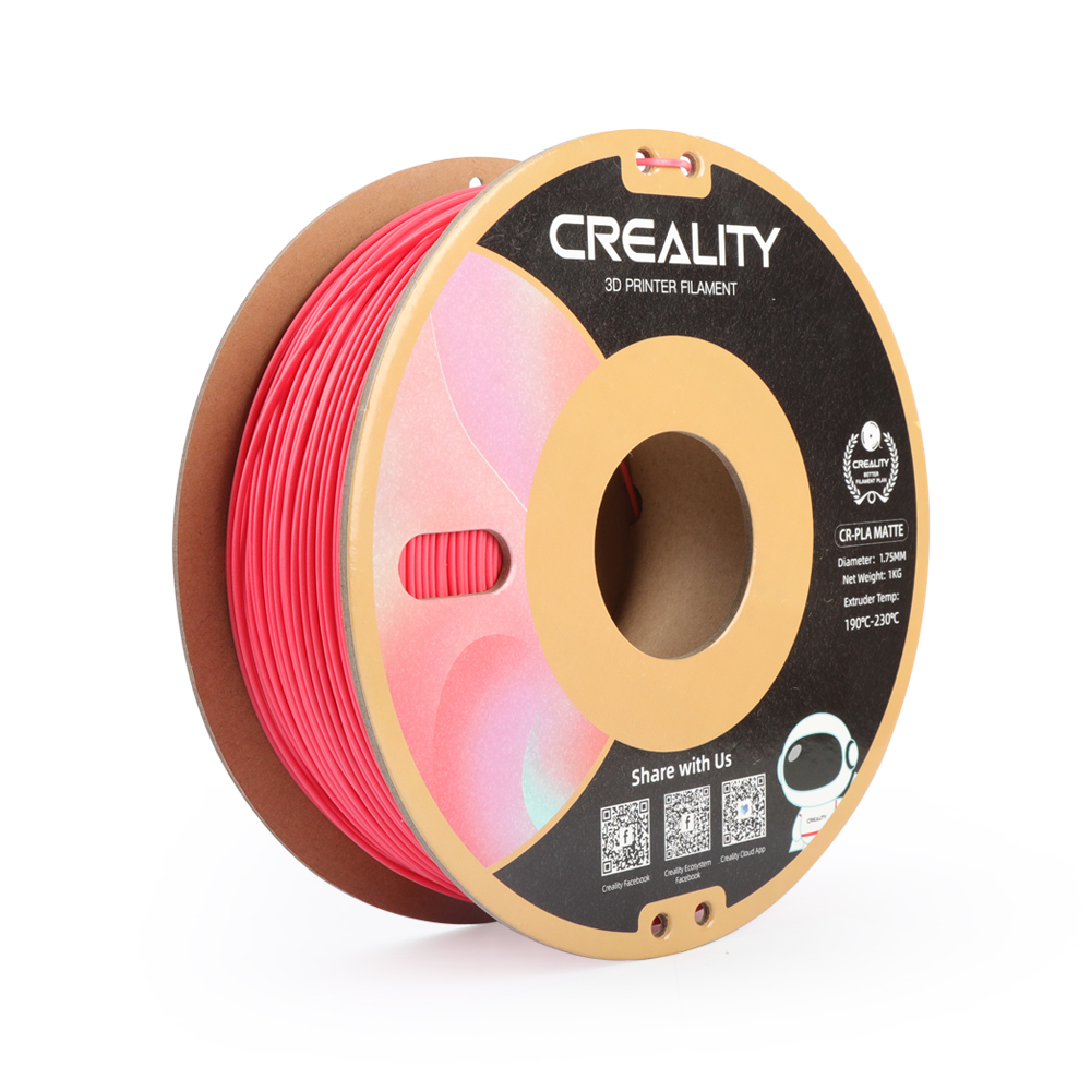 Creality CR-PLA Matte Filament for FDM 3D Printer,1.0Kg 1.75mm, Strawberry Red.
