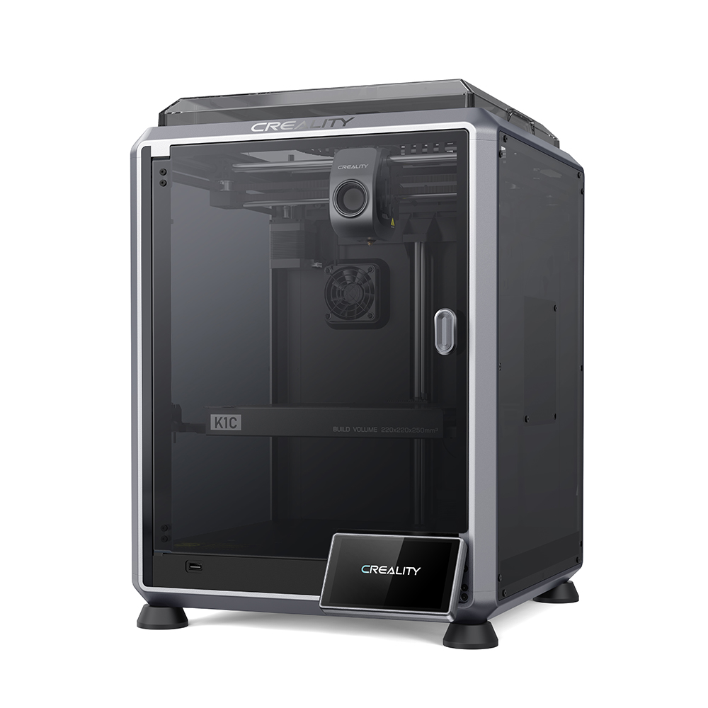 Creality K1C Speedy FDM 3D Printer, 220x220x250mm Print Size, Silver Gray