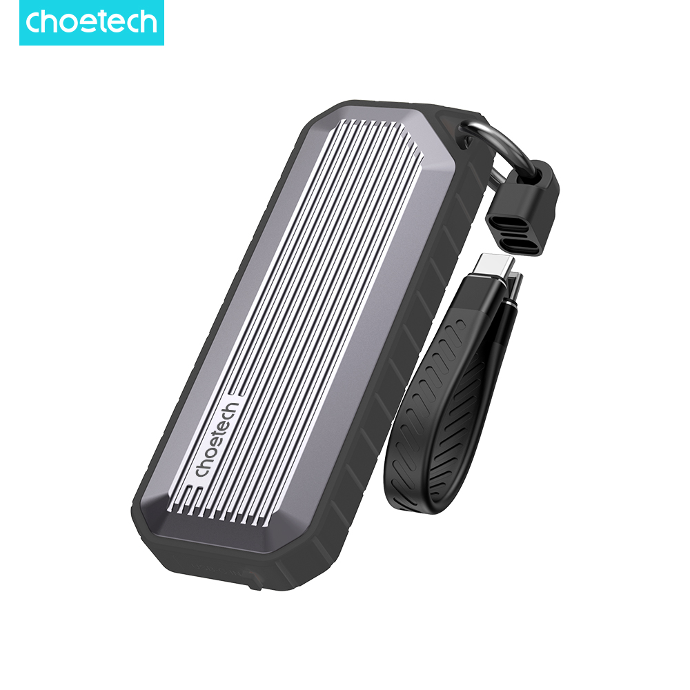 Chotech MSE004 USB3.2 Chips Compatible M.2 NVME / SATA SSD Protocaol 10Gbps Transfer Speed SSD Enclosure wih IP65 water-Proof a